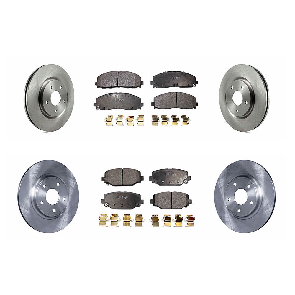 Front & Rear Ceramic Brake Pads & Rotors Kit For 14-18 Journey Sport Utility