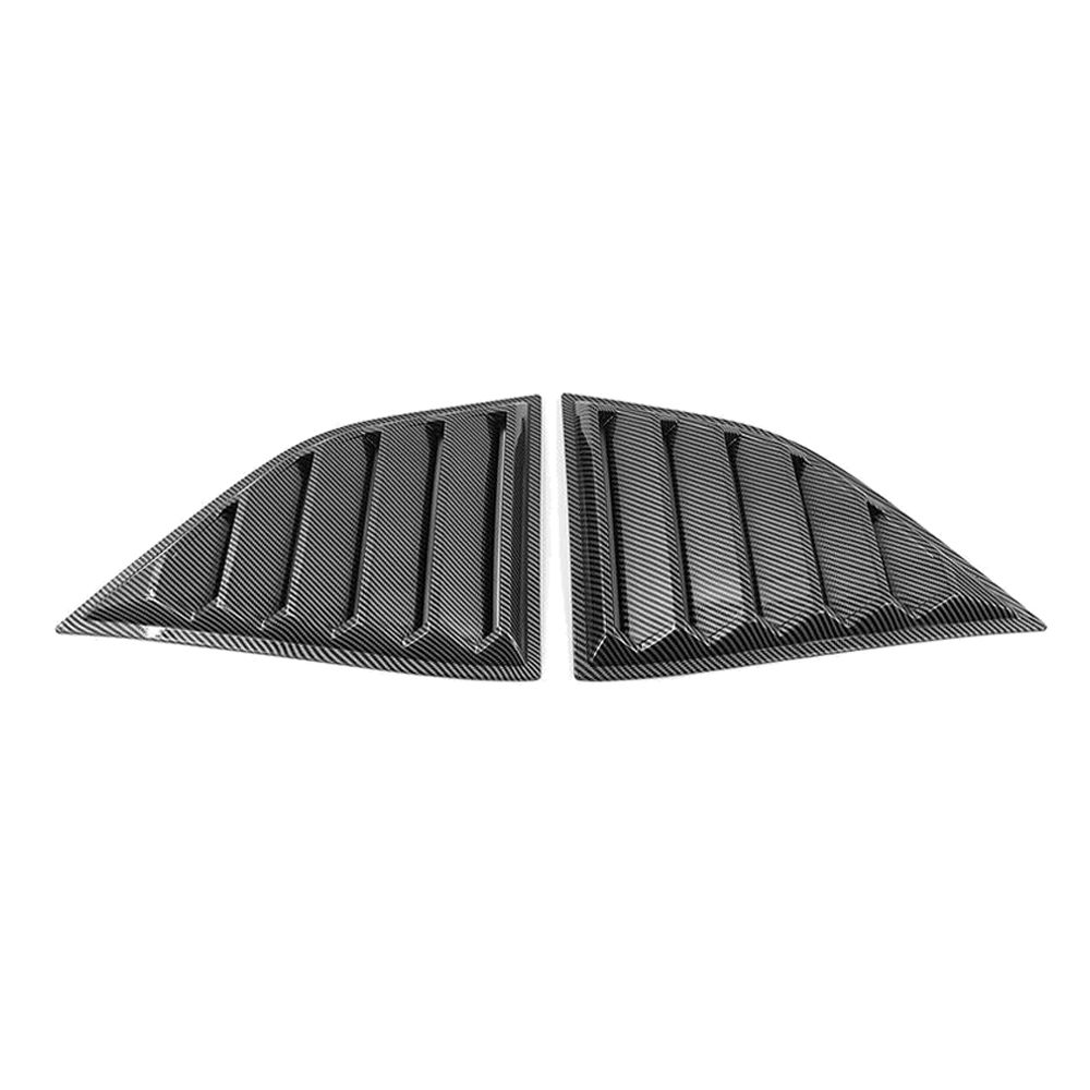 Fits 08-23 Dodge Challenger XE V4 Style Carbon Fiber Print Side Window Louvers