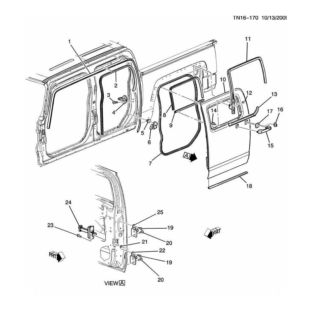 For 10 H3T Adventure 09-10 H3T Alpha 09-10 H3T Base Rear Doors Window Inner Seal