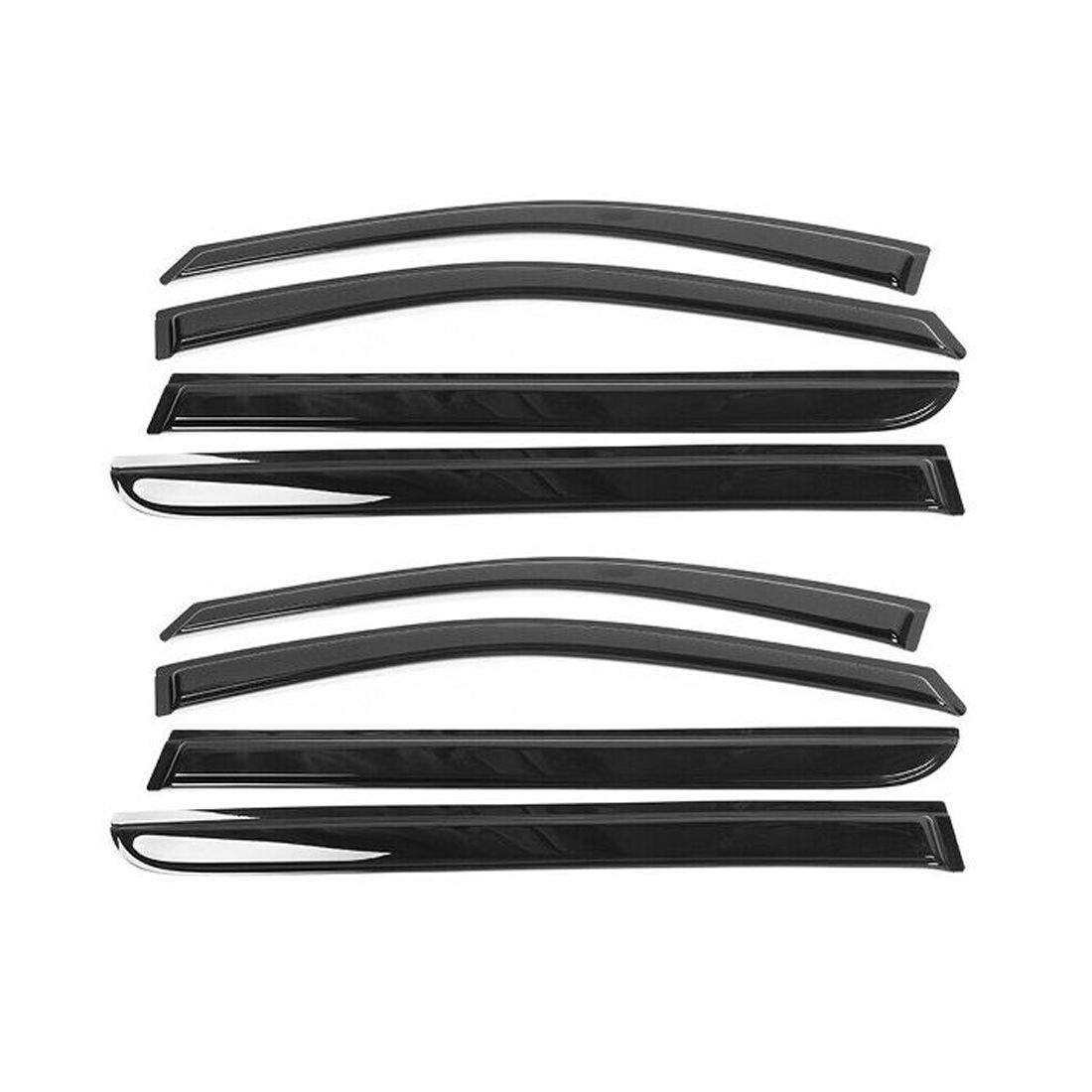 8 PCS - For Honda 08-10 Odyssey Window Visors Rain Sun Guard Vent Pieces Set
