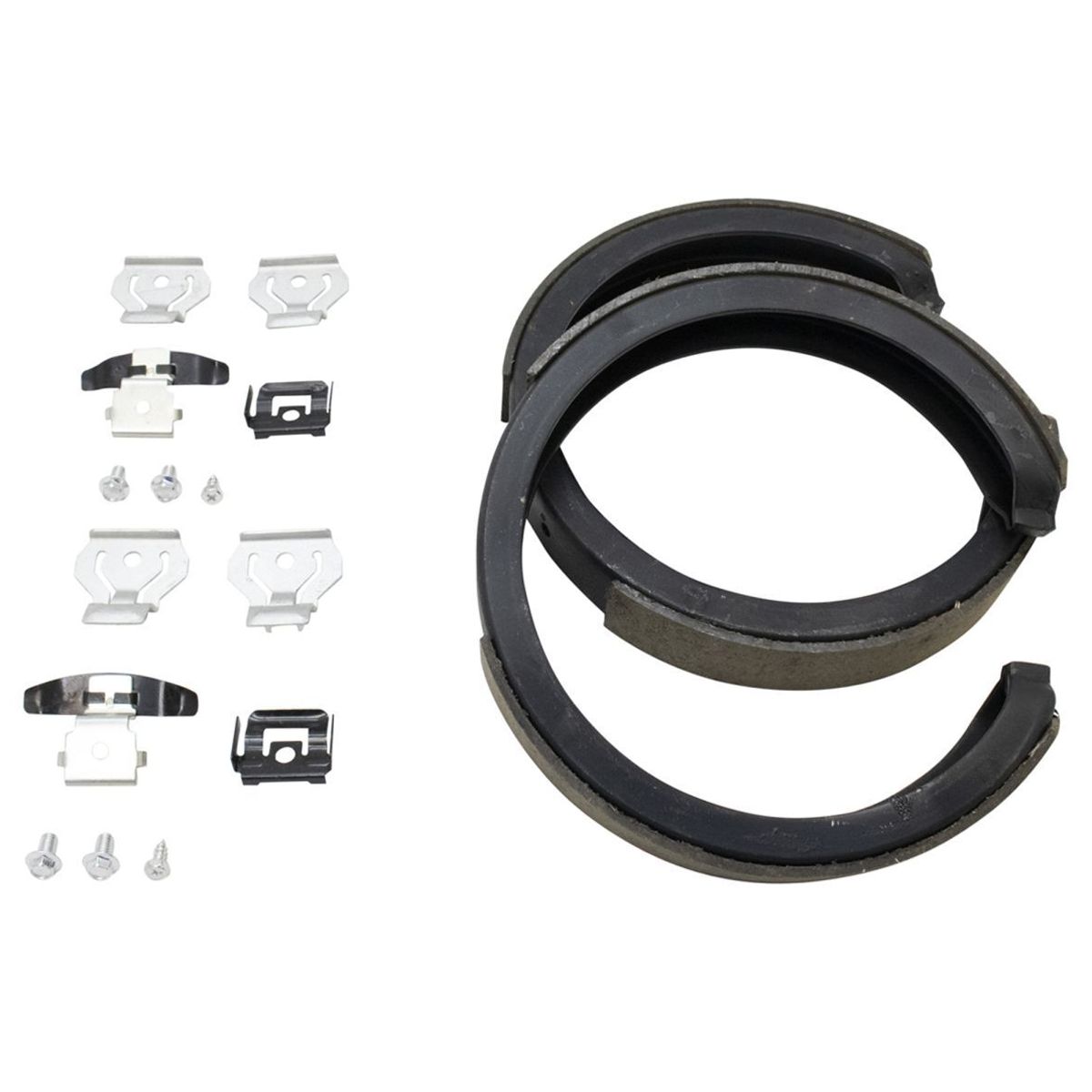 Rear Ceramic Disc Brake Pad Rotor Shoe & Backing Plate Kit For Chevy GMC