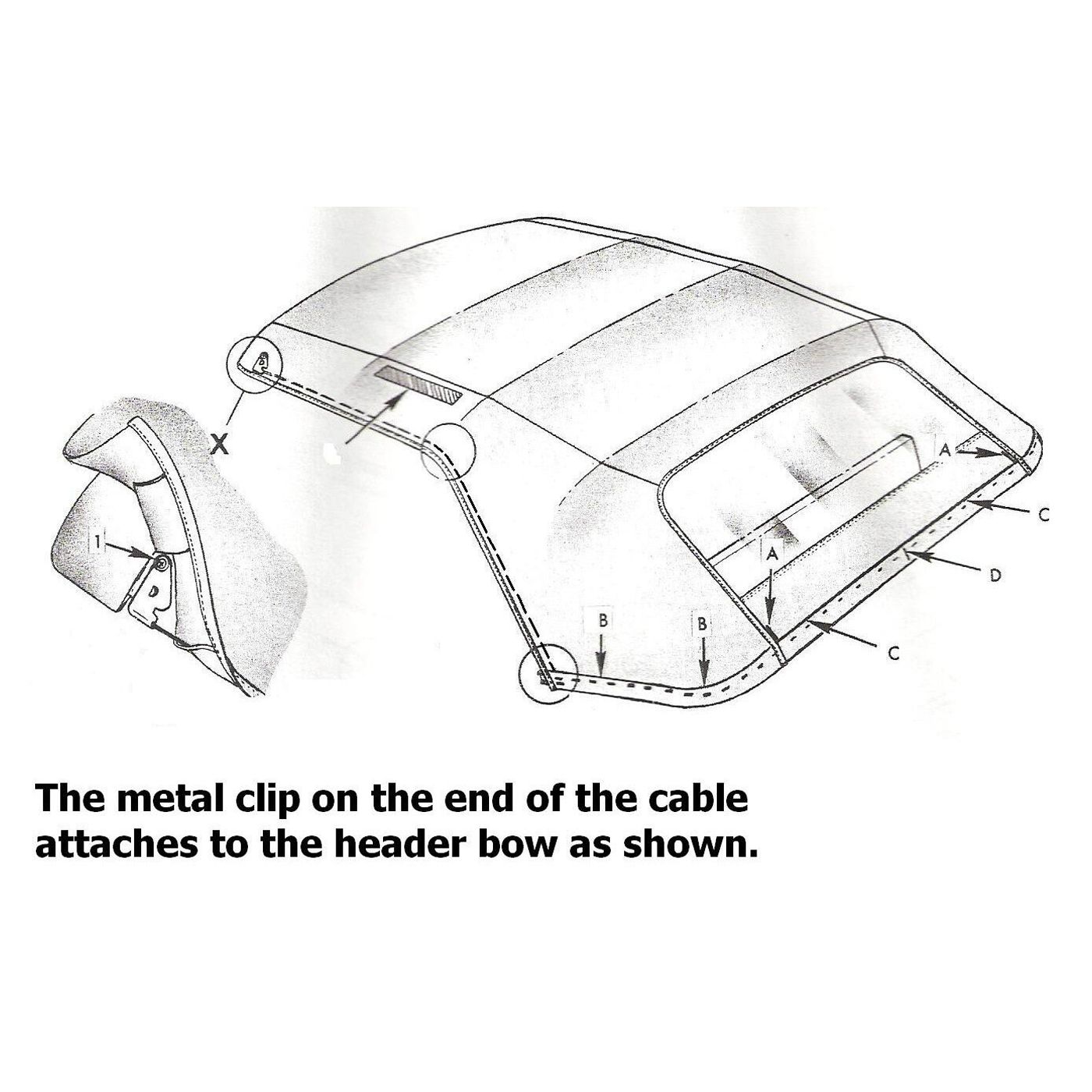 For Oldsmobile 1971 Delta 88 Top Side Tension Hold Down Cables