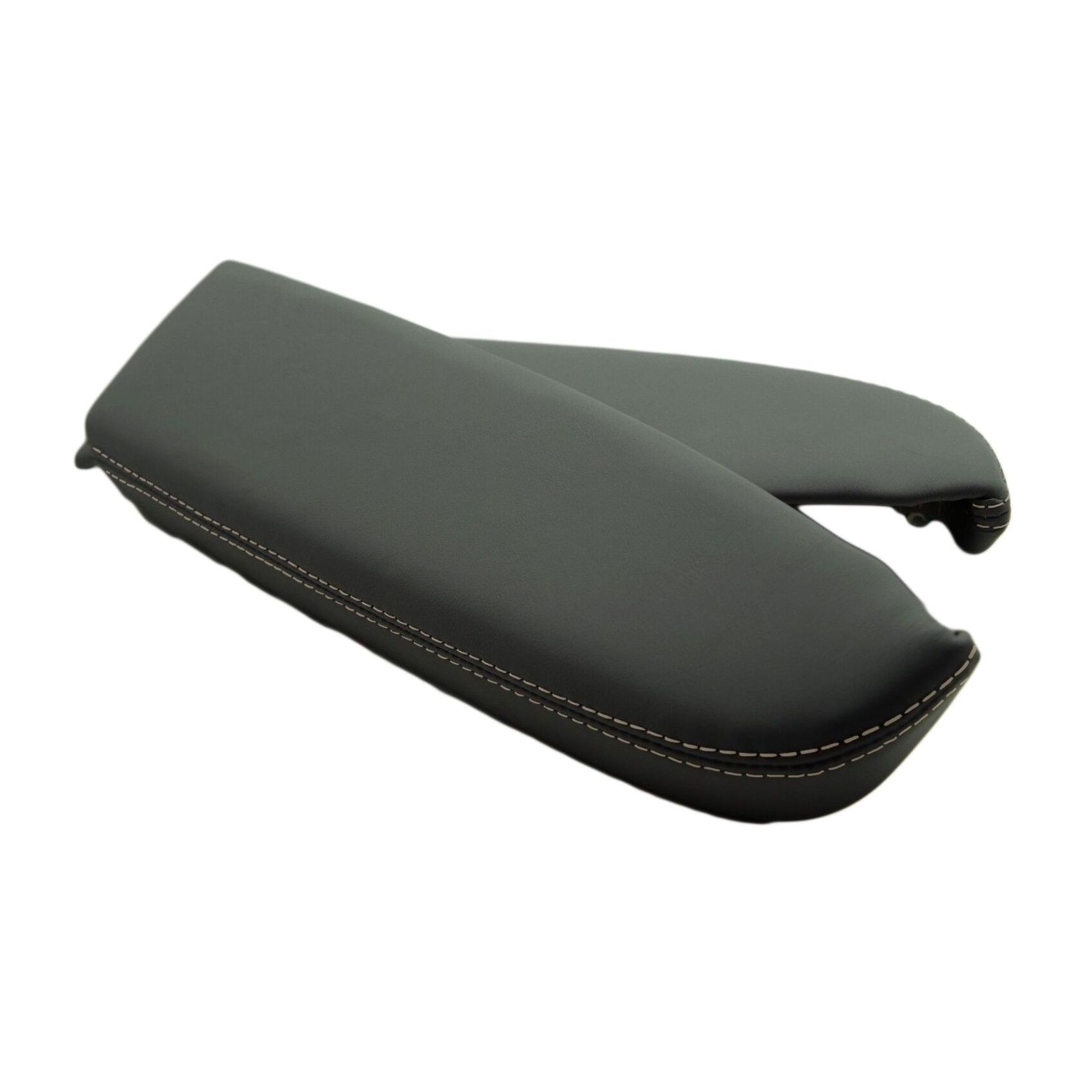 Door Panel Armrest Synthetic Leather Cover For 2007-2012 Acura RDX Beige Stitch