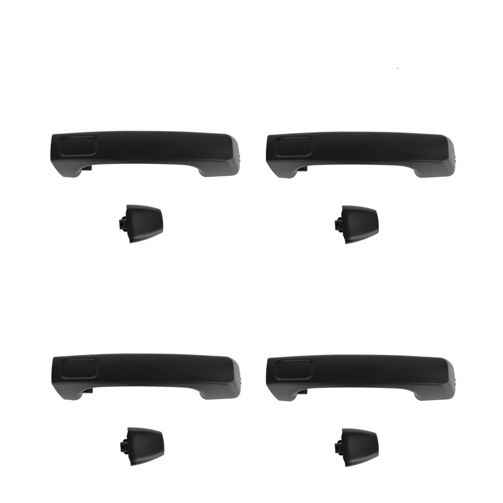 Door Handle Black Exterior Outside Front & Rear Set Of 4 For Hummer H3 H3T H3