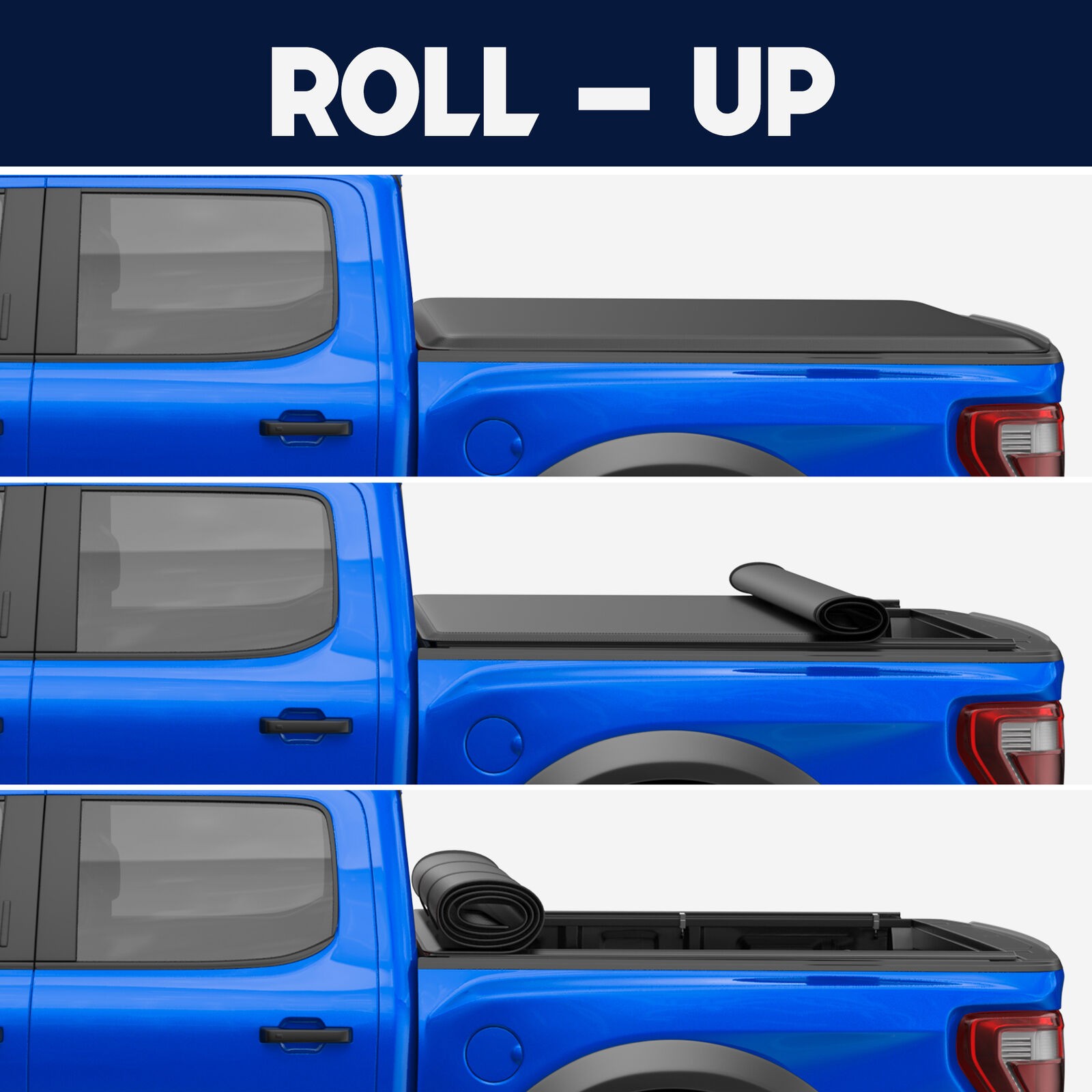 5.5FT Soft Roll Up Truck Bed Tonneau Cover For TITAN 16-22 Nissan Titan W/ LED