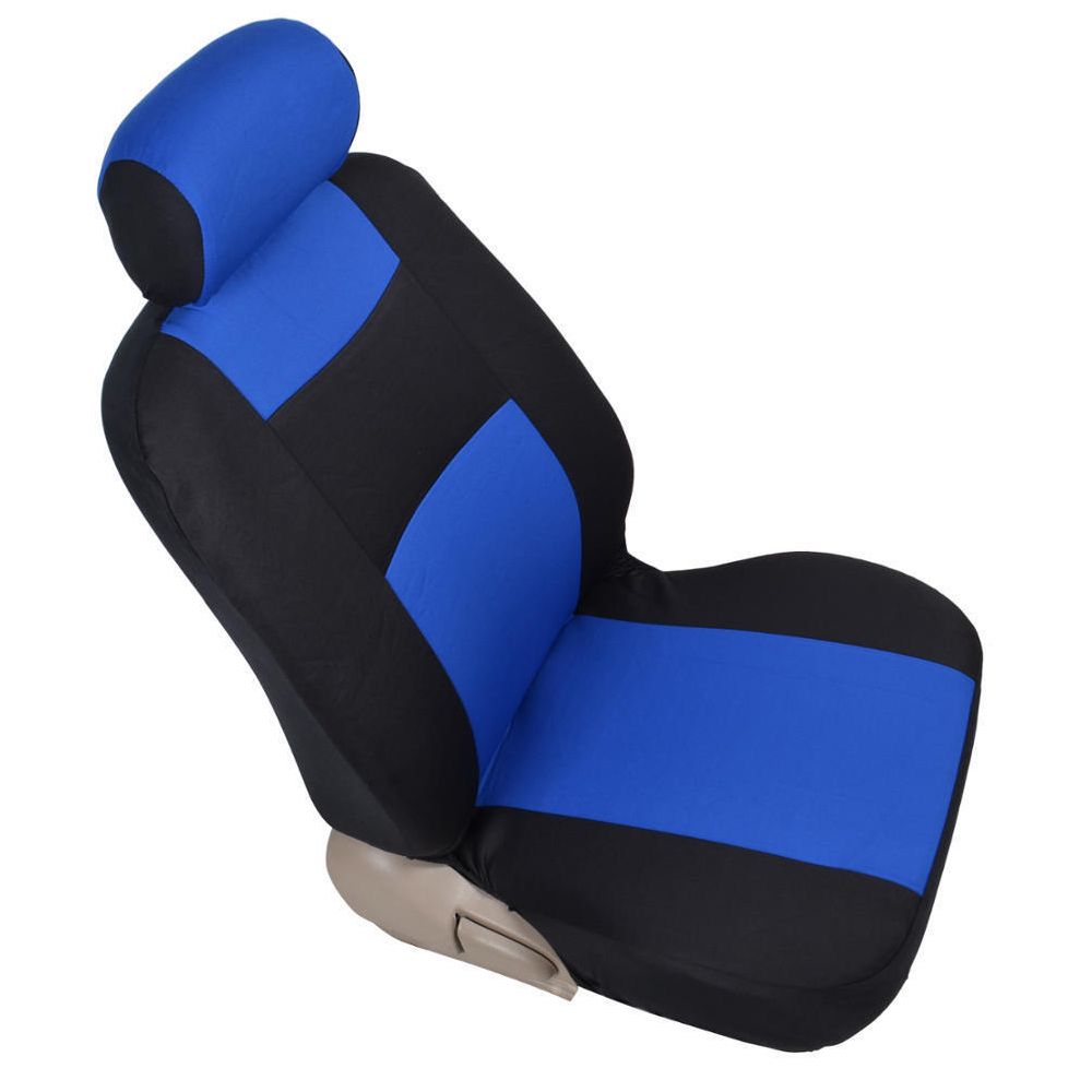 Car Seat Covers For Nissan 1982-2015 Sentra 2 Tone Blue & Black W/Split Bench
