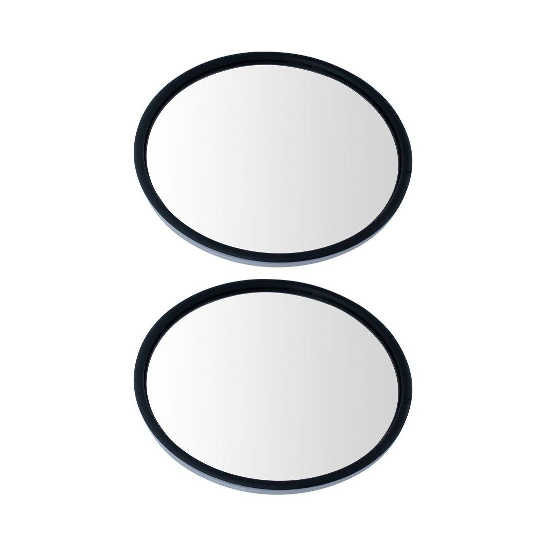 2 Sets Of - 5" Round Convex Mirror Stainless Steel Heated Offset Stud W/ Bracket