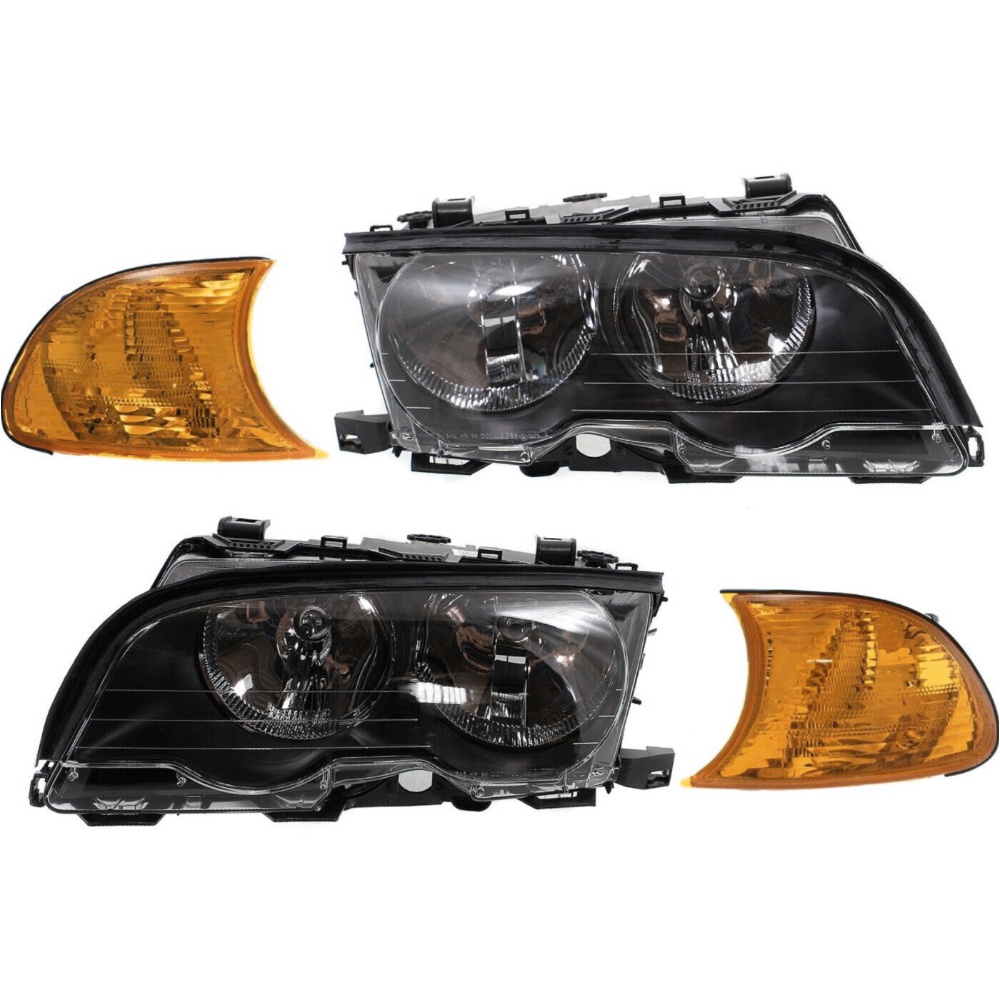 Headlight Kit For 323 325 328 330 Driver And Passenger Side Amber Corner Light