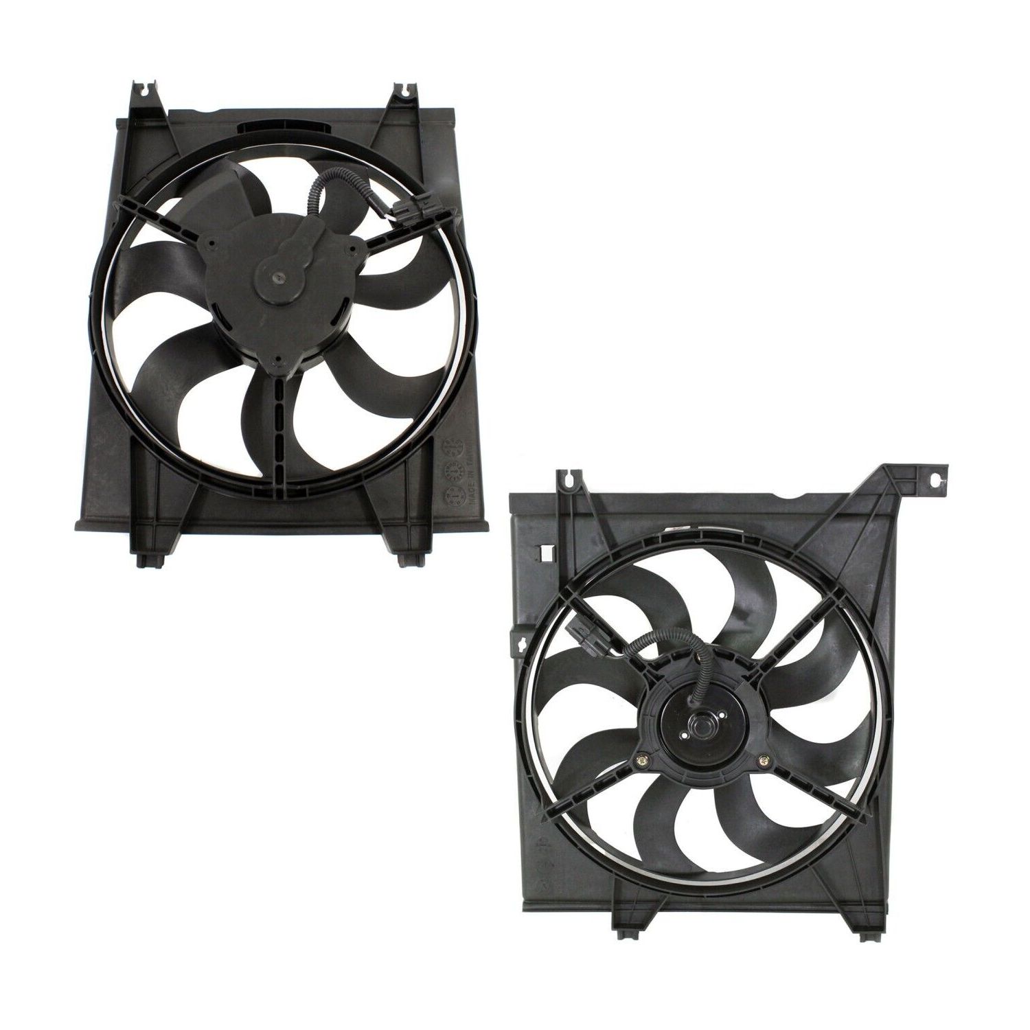 Cooling Fan Assemblies Set Of 2 Driver & Passenger Side Left Right For Kia Pair