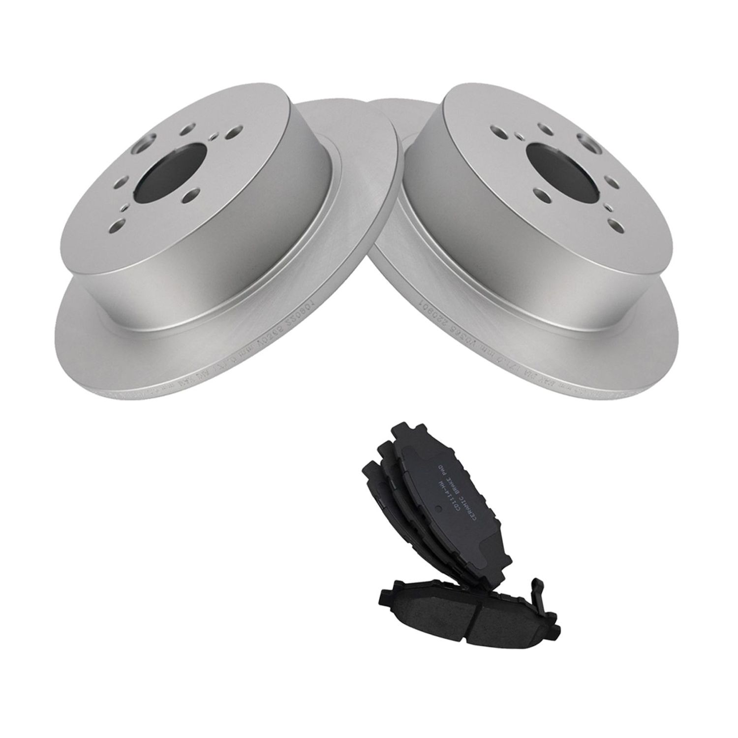 For 12-15 Impreza Base Hatchback Rear Posi Ceramic Brake Pad & Coated Rotor Kit
