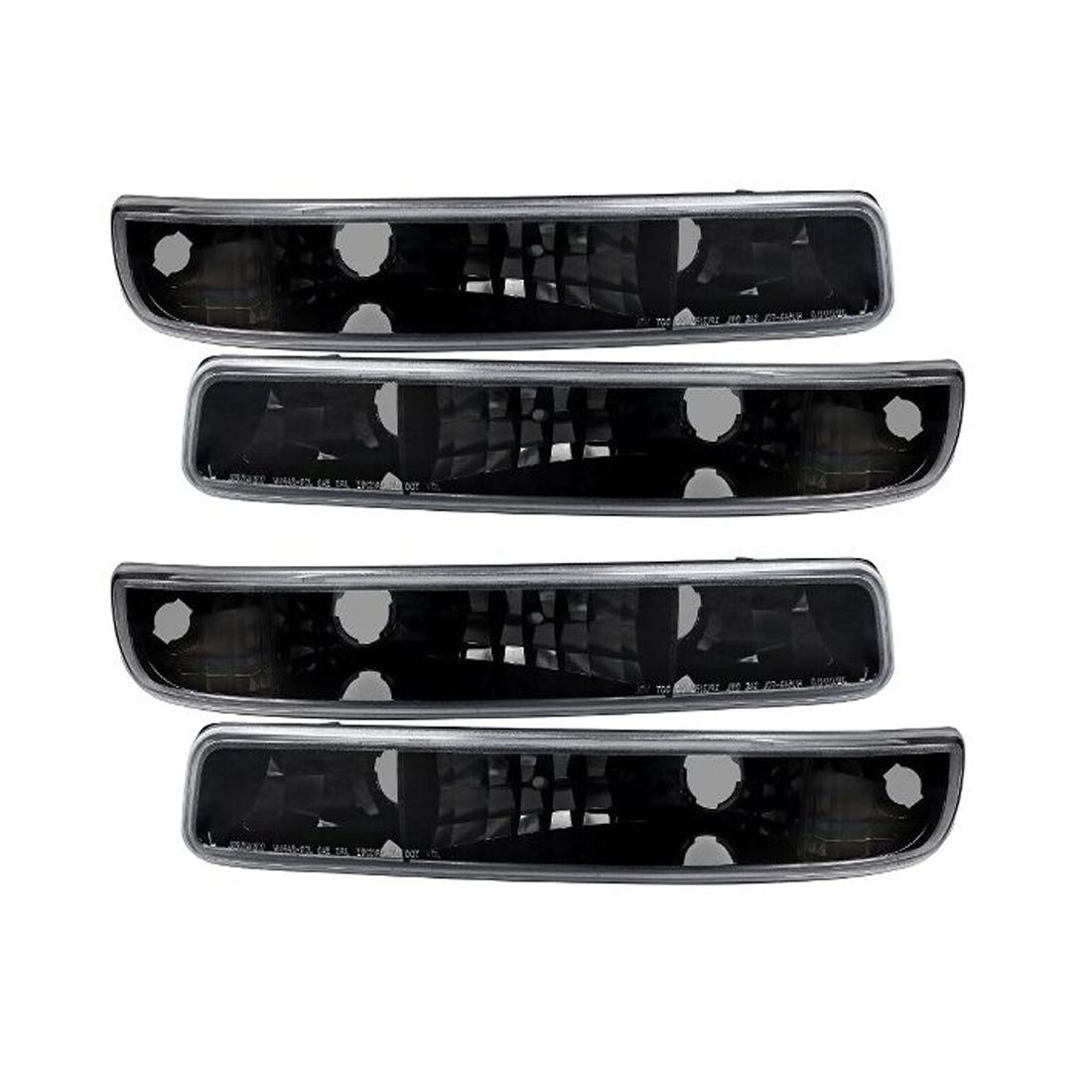 2 Sets Of - Black Bumper Lights Parking Signal Lamps