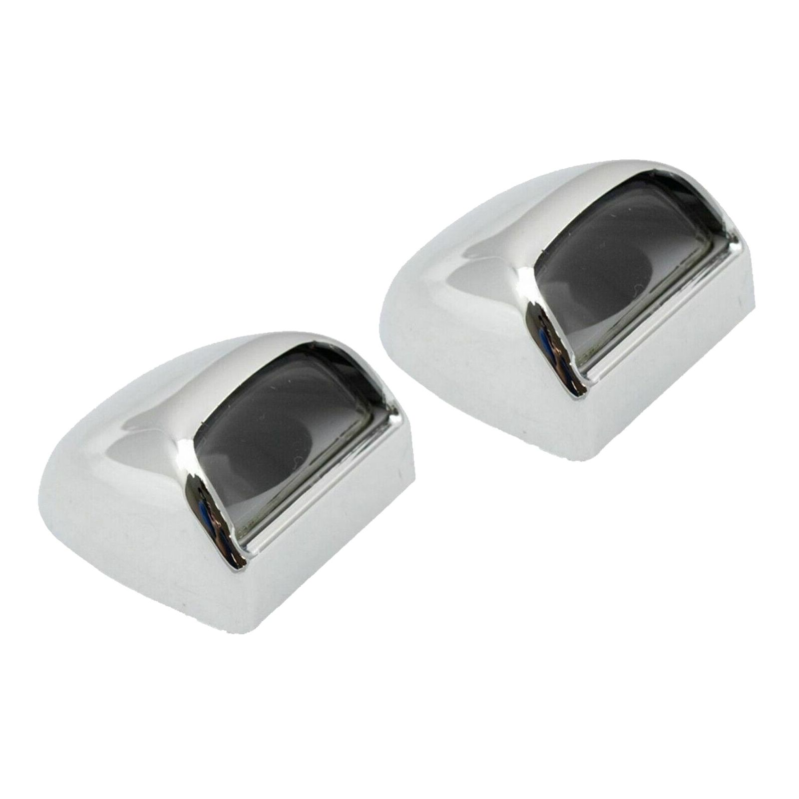 For 1999-2005 Chevrolet Silverado 1500 Rear Chrome License Plate Light Lens Set