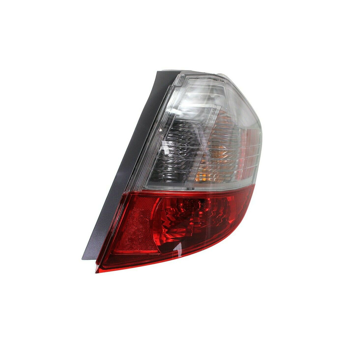 Halogen Tail Light Set For 09-14 Fit Hatchback Clear & Red Lens W/ Bulbs 2Pcs