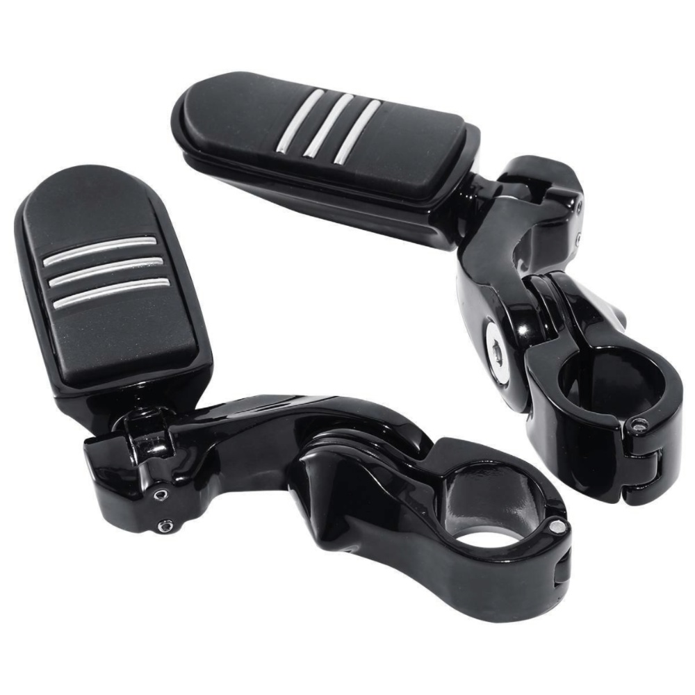 1-1/4"Black Short Angled Pegr Highway Engine Guard Foot Peg For Harley-Davidson