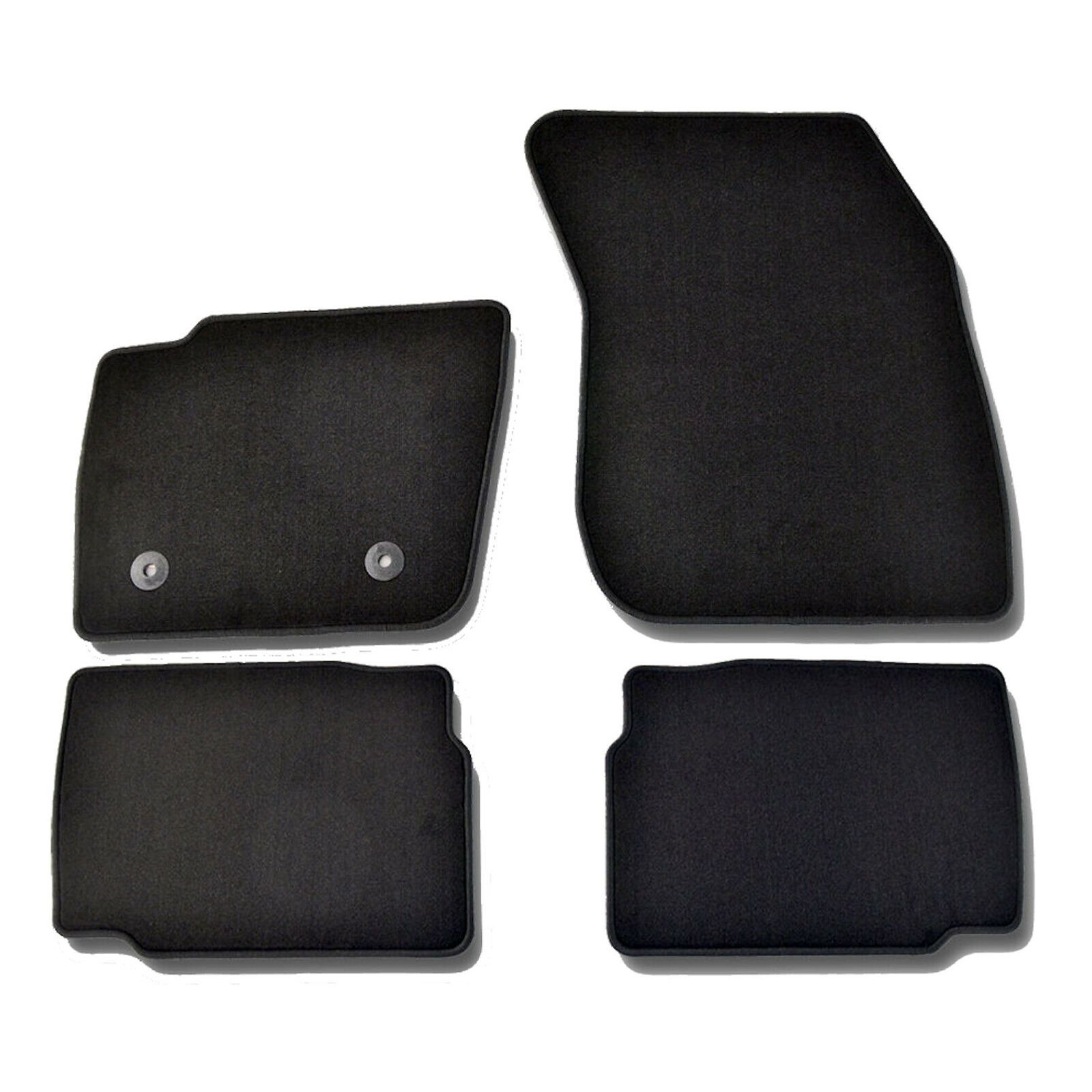 For 2013-2016 Ford Fusion Premium Carpet Floor Mats Ebony BLACK Front Rear