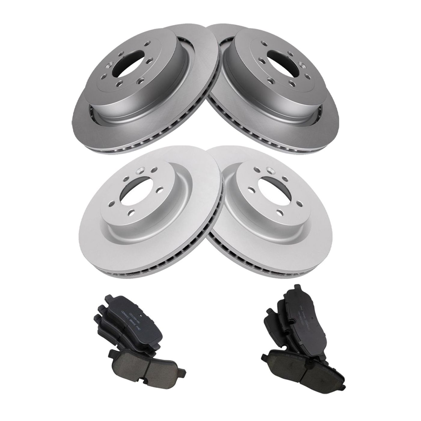 For 05-09 LR3 Sport Utility Front Rear Ceramic Brake Pad & Coated Rotor Kit W