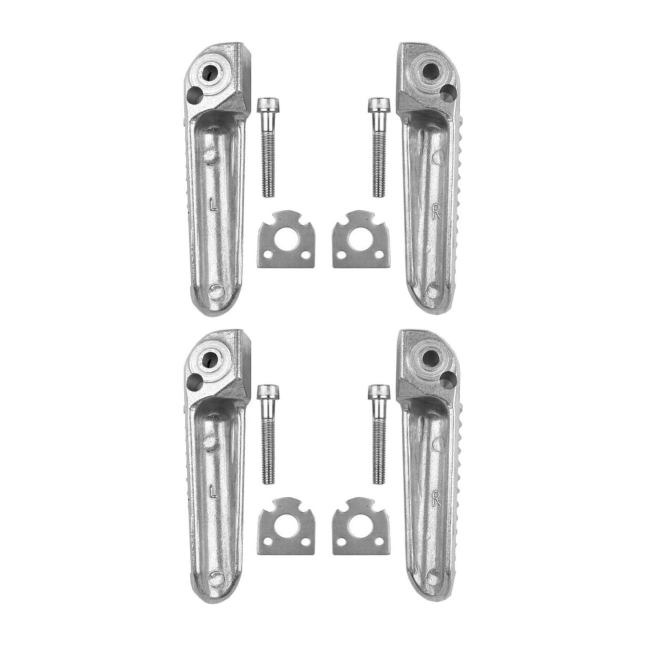 2 Sets Of - Aluminum Passenger Rear Footrests Foot Pegs For YZF R1 YZF R6 YZF R6