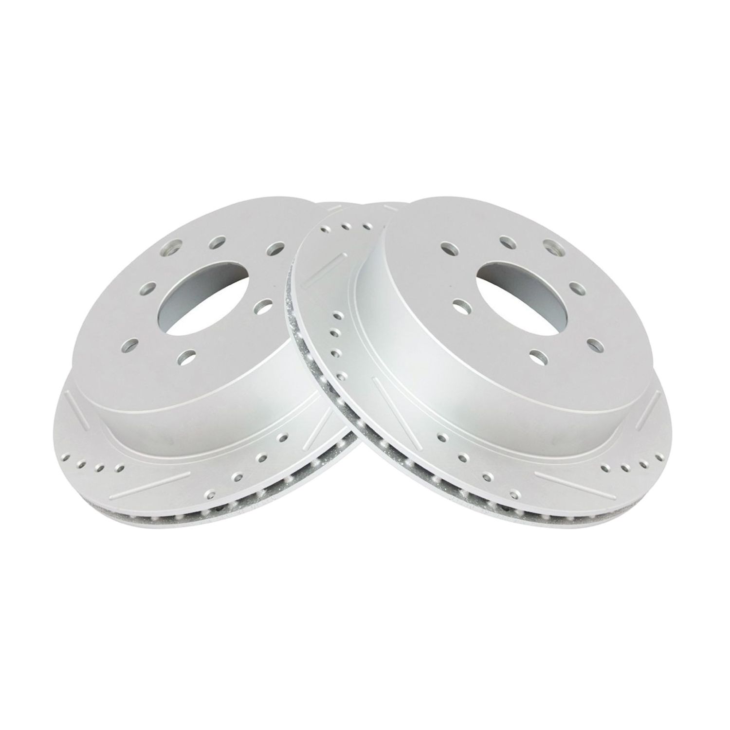 For 05-22 Frontier LE Disc Brake Rotor Drilled & Slotted Rear G-Coated Pair
