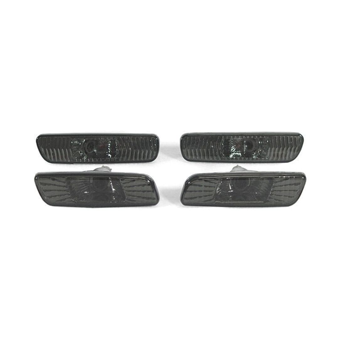 4PC COMBO Crystal Smoke Front + Rear Side Marker Light For 2000-2005 Lexus IS300