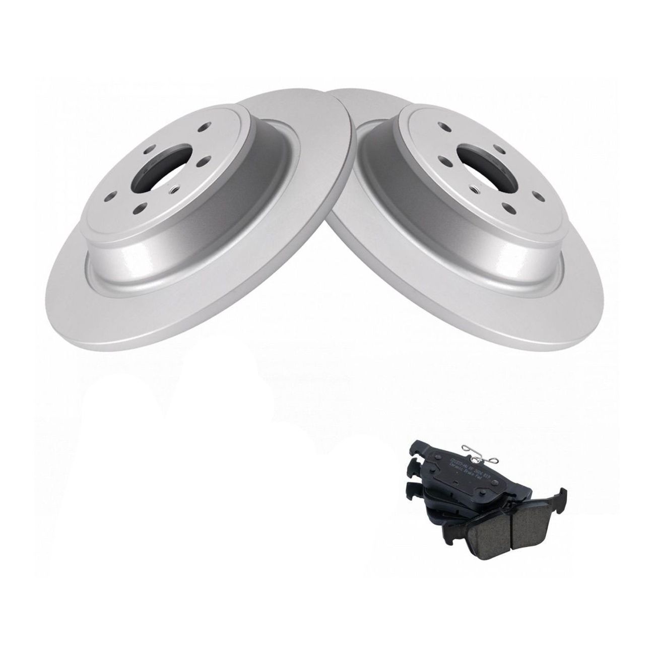 Rear Ceramic Brake Pad & Coated Rotor Kit W/Fluids Lincoln