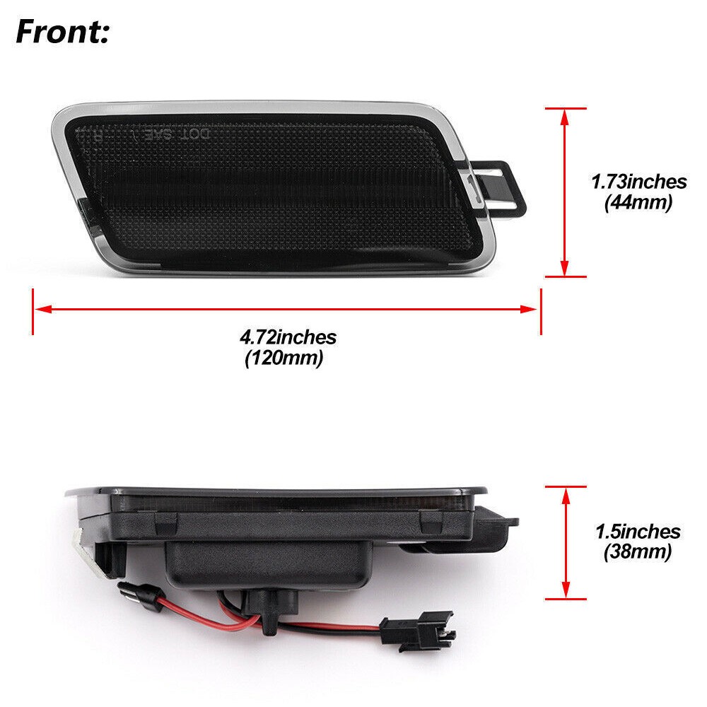 4x Smoked LED Front&Rear Side Marker Lights