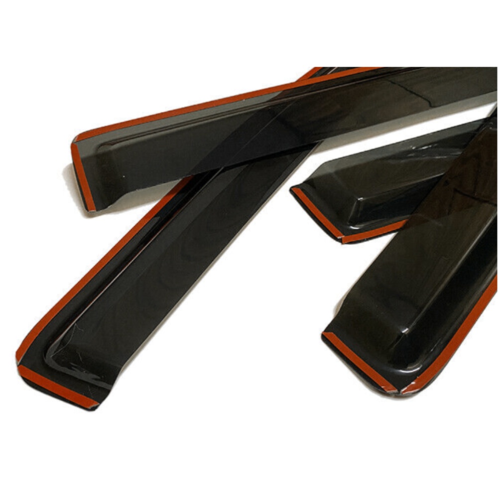 IN-CHANNEL Smoke Window Visor Sun Vent Guard For Nissan 2004-2015 Titan Crew Cab