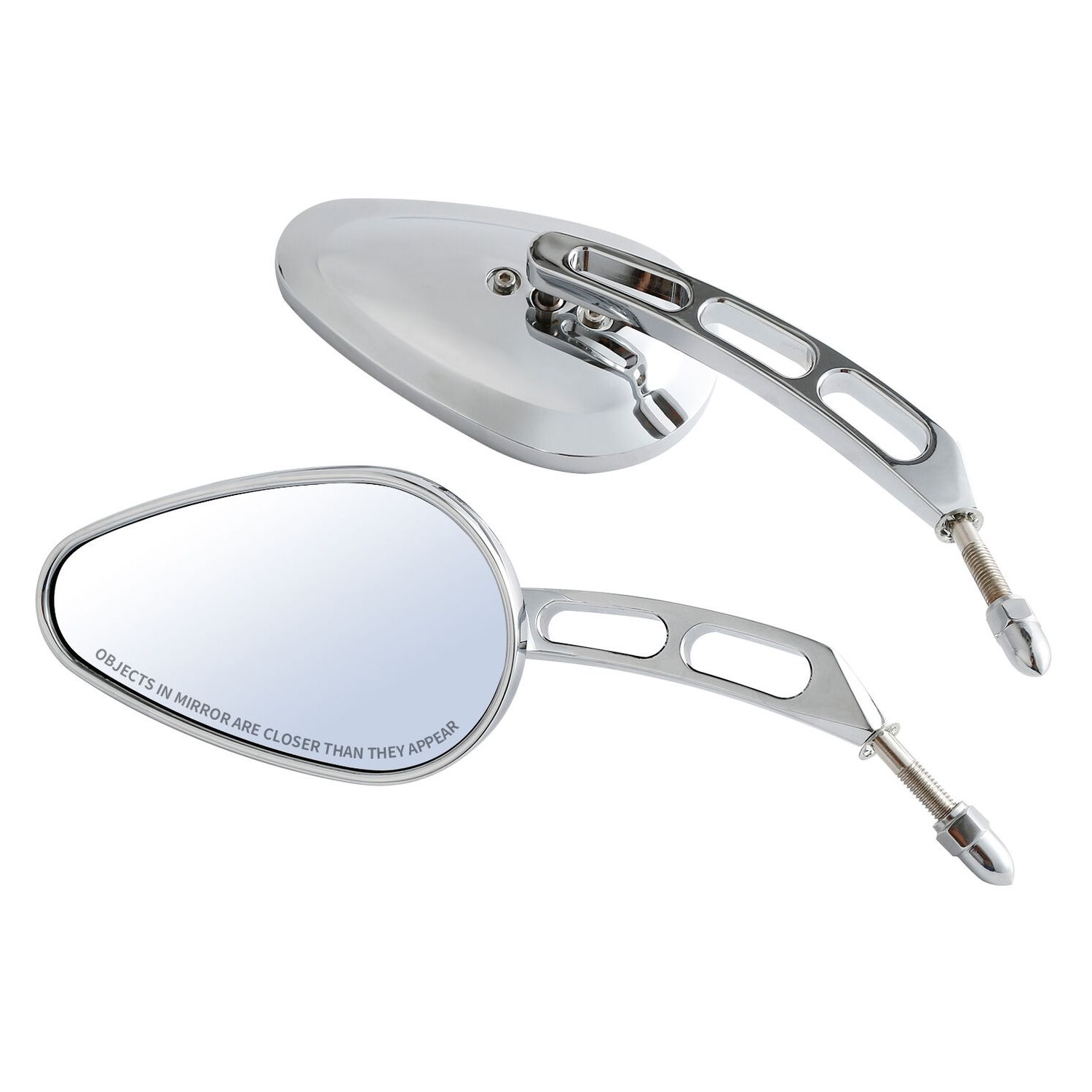 Chrome Rear-View Mirrors For 2015-2016 Harley-Davidson Electra Glide Low Road