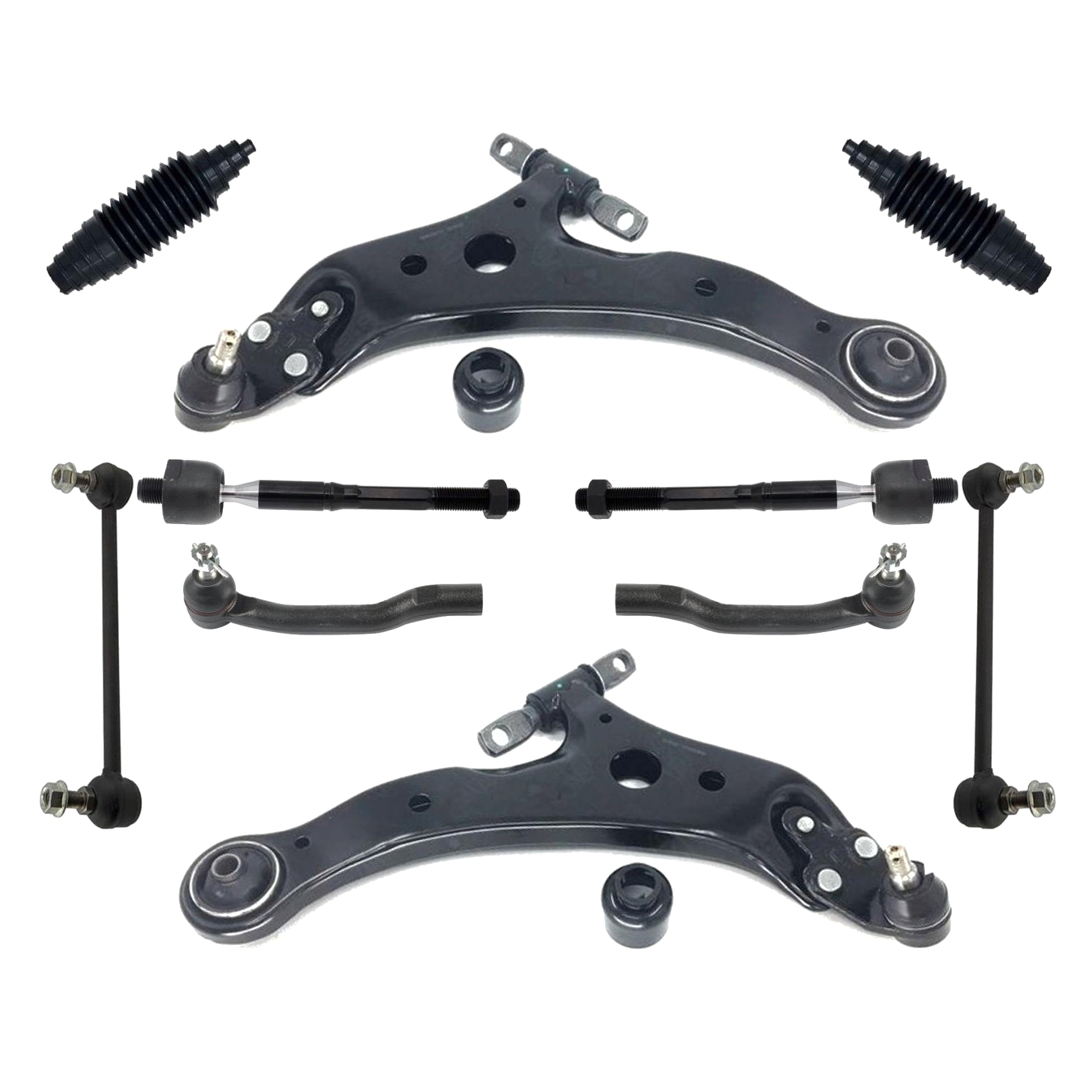 For 13-18 ES300h Sedan Front Lower Control Arms W/Bushings Ball Joint Tie Rods