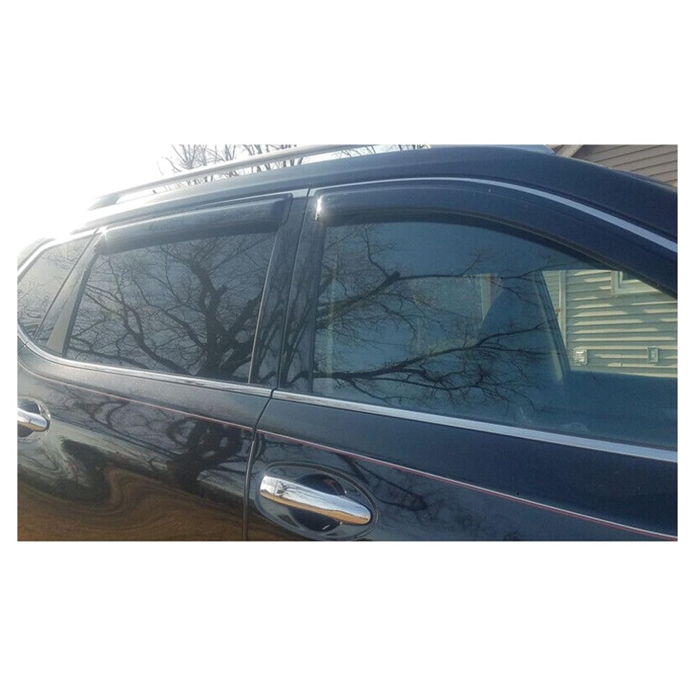 2 Sets Of - Fits 14-20 Nissan Rogue SV & SL Tape On Window Visors Sun Rain Guard