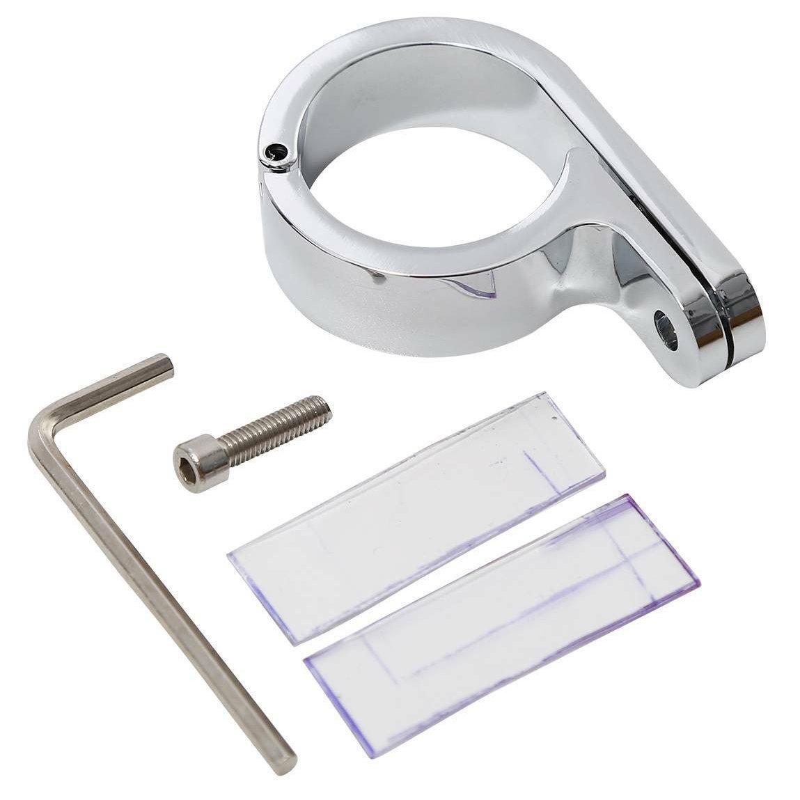 2PCS 1 1/4" 32mm Chrome Universal Handlebar Mounts Clamp Clock For