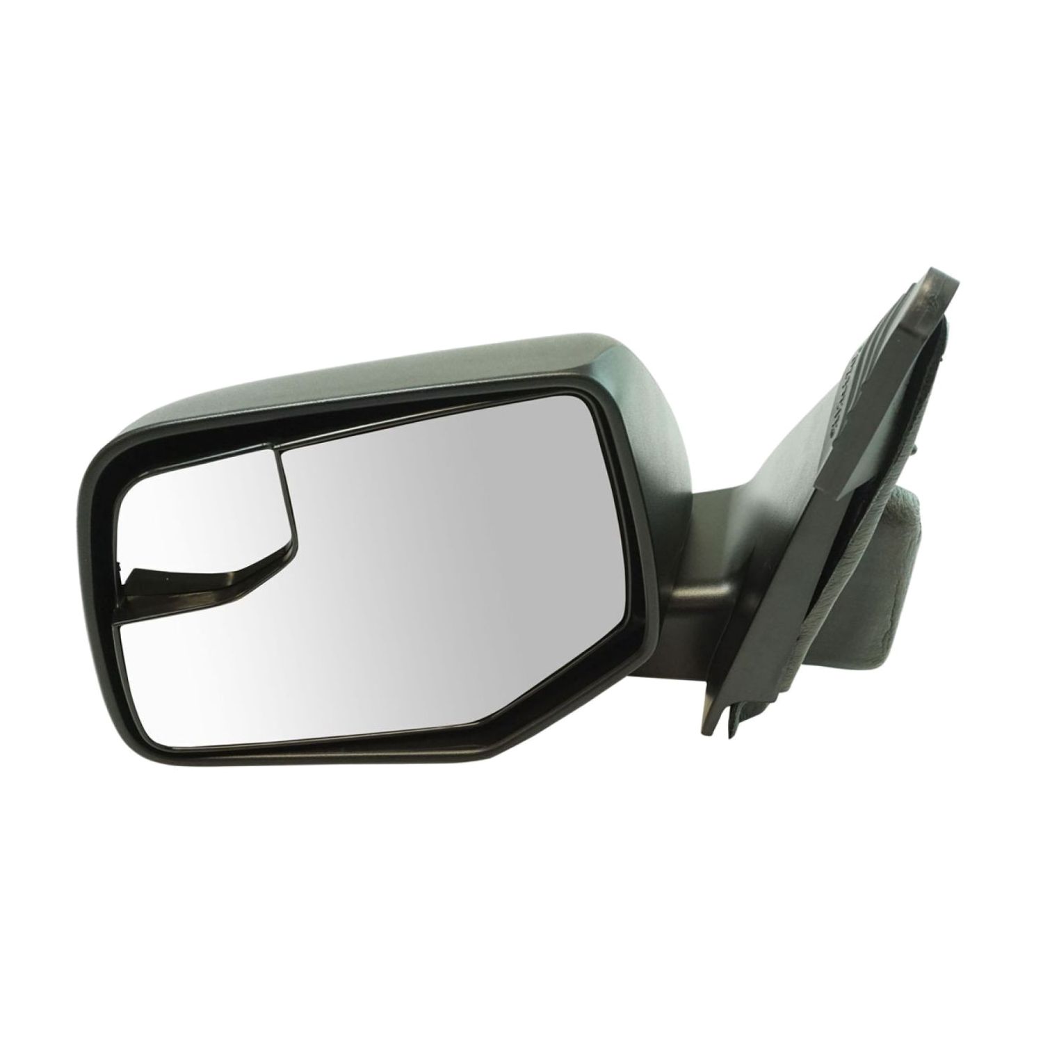 Exterior Mirror Black Textured Power W/ Spotter Glass LH Driver Side For Mercury