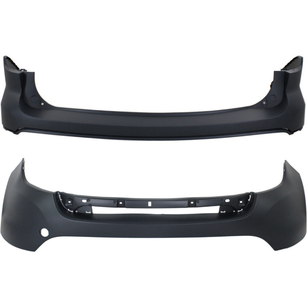 For Ford BB5Z17D957APTM BB5Z17K835APTM Bumper Covers Fascias Set Of 2 Upper Pair