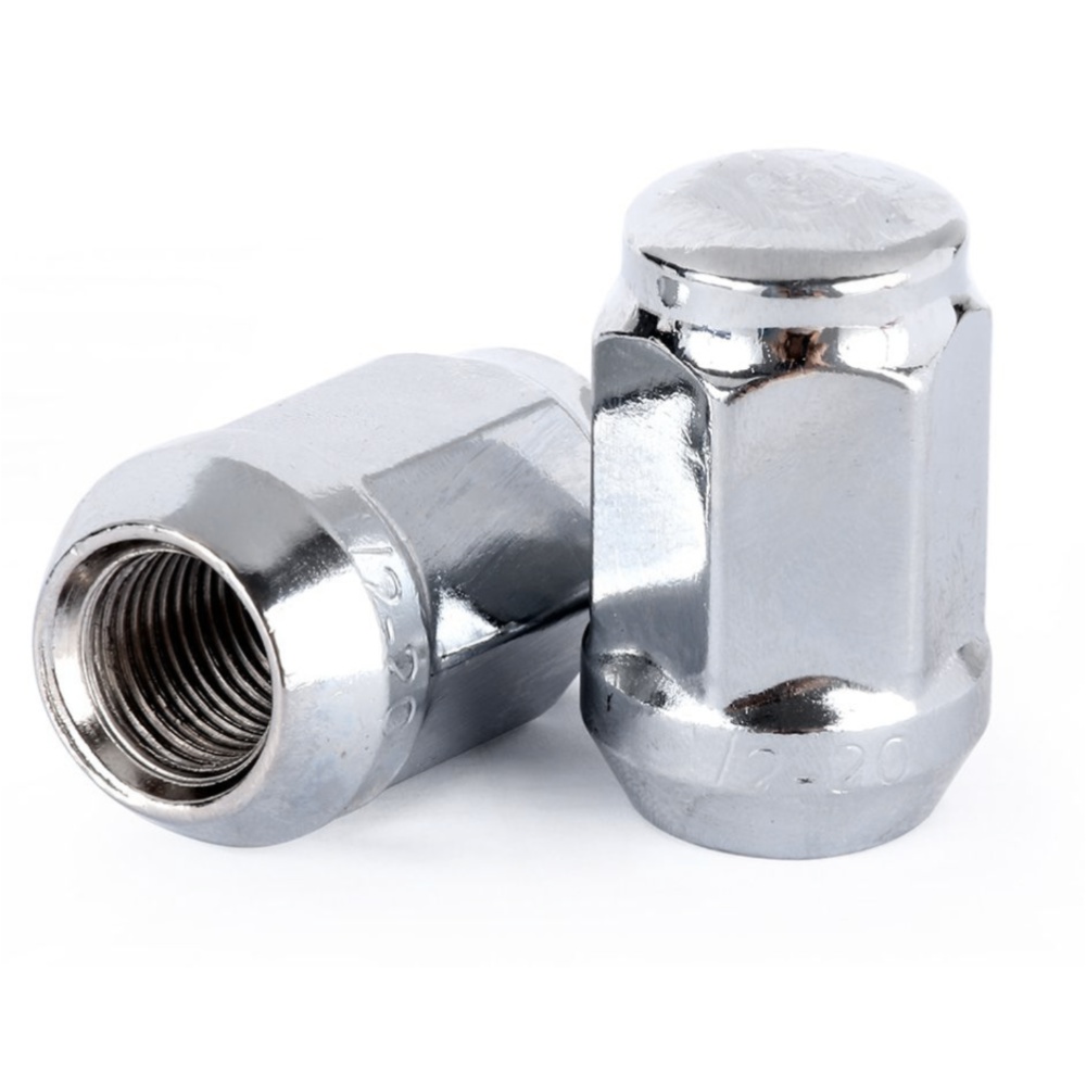 24 X Chrome Closed End Type Thread 1/2-20 Lug Nuts For Dakota Durango Viper