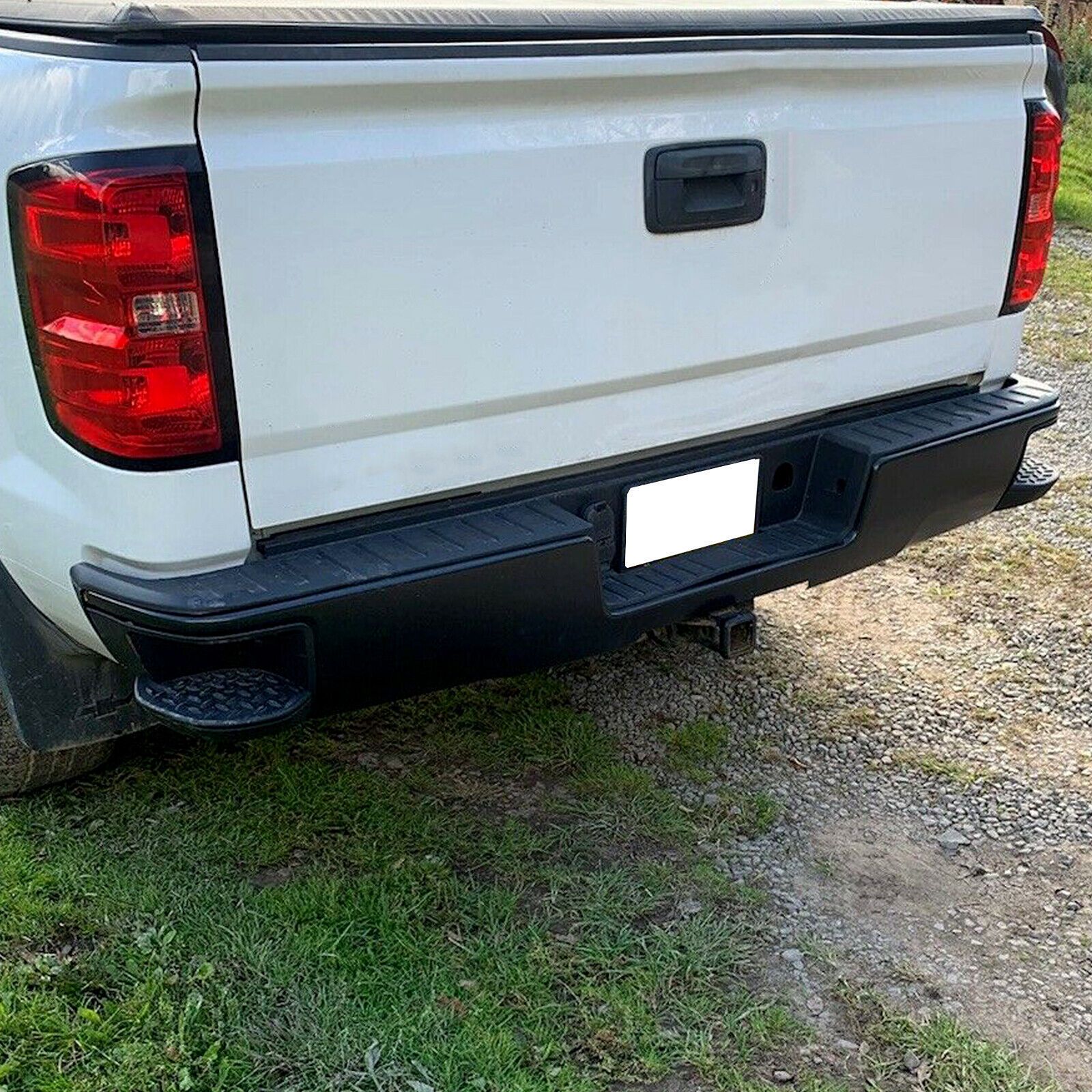 Black Rear Bumper Assembly For 2014-2018 19 Chevy Silverado GMC Sierra 1500