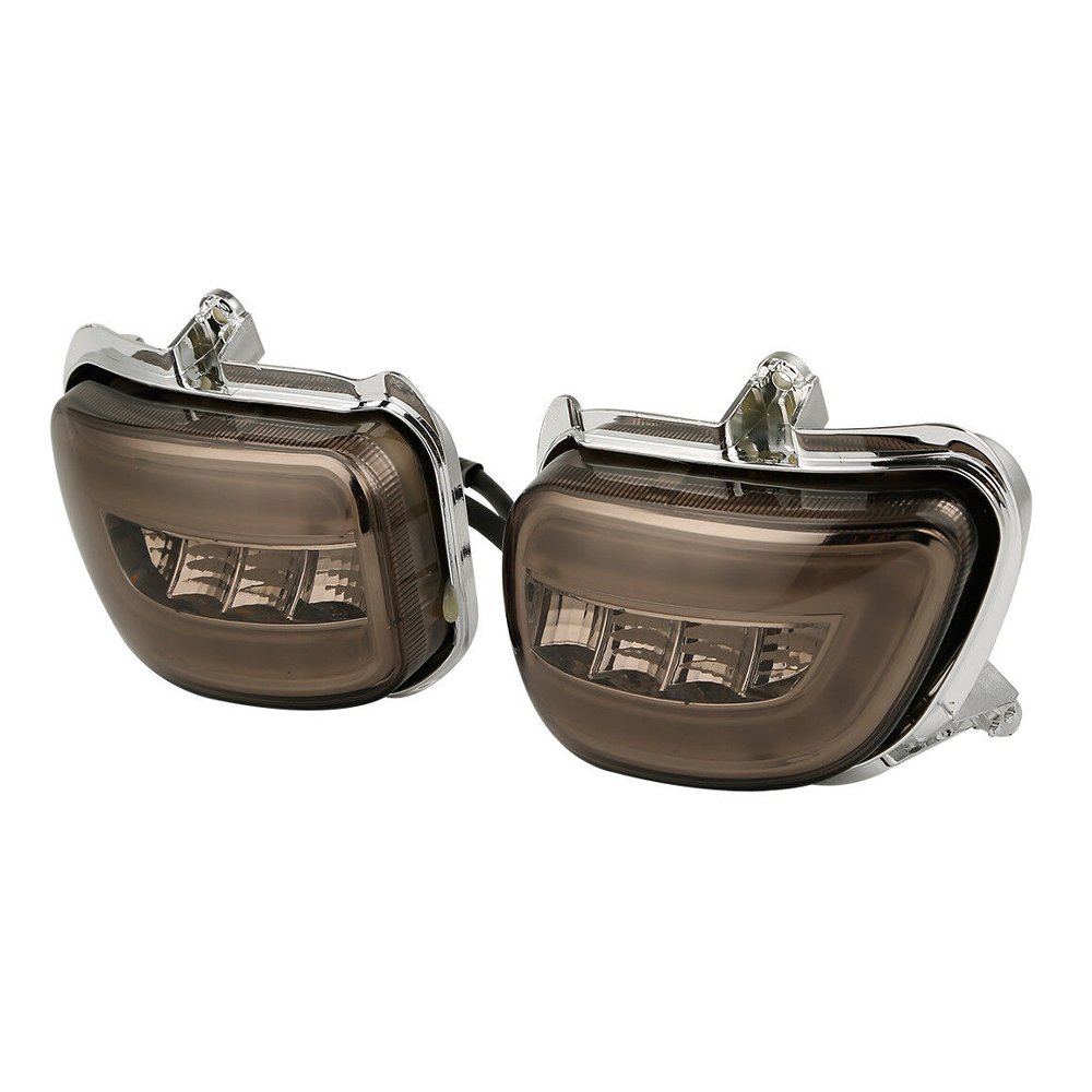 Front LED Turn Signals Smoked Fit For Honda Goldwing 1800 2001-2017 F6B 2013-17
