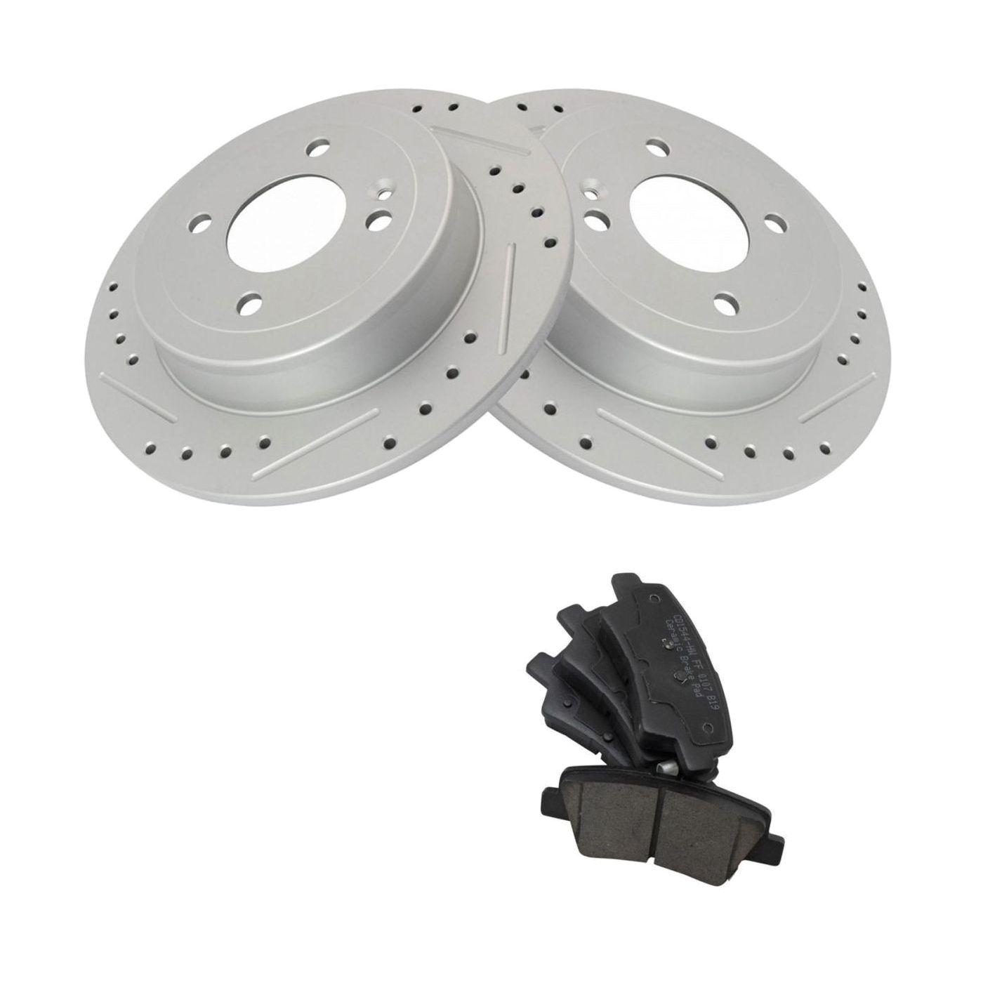 Rear Ceramic Brake Pad & Rotor Kit For 15-17 Hyundai Accent Sport Hatchback