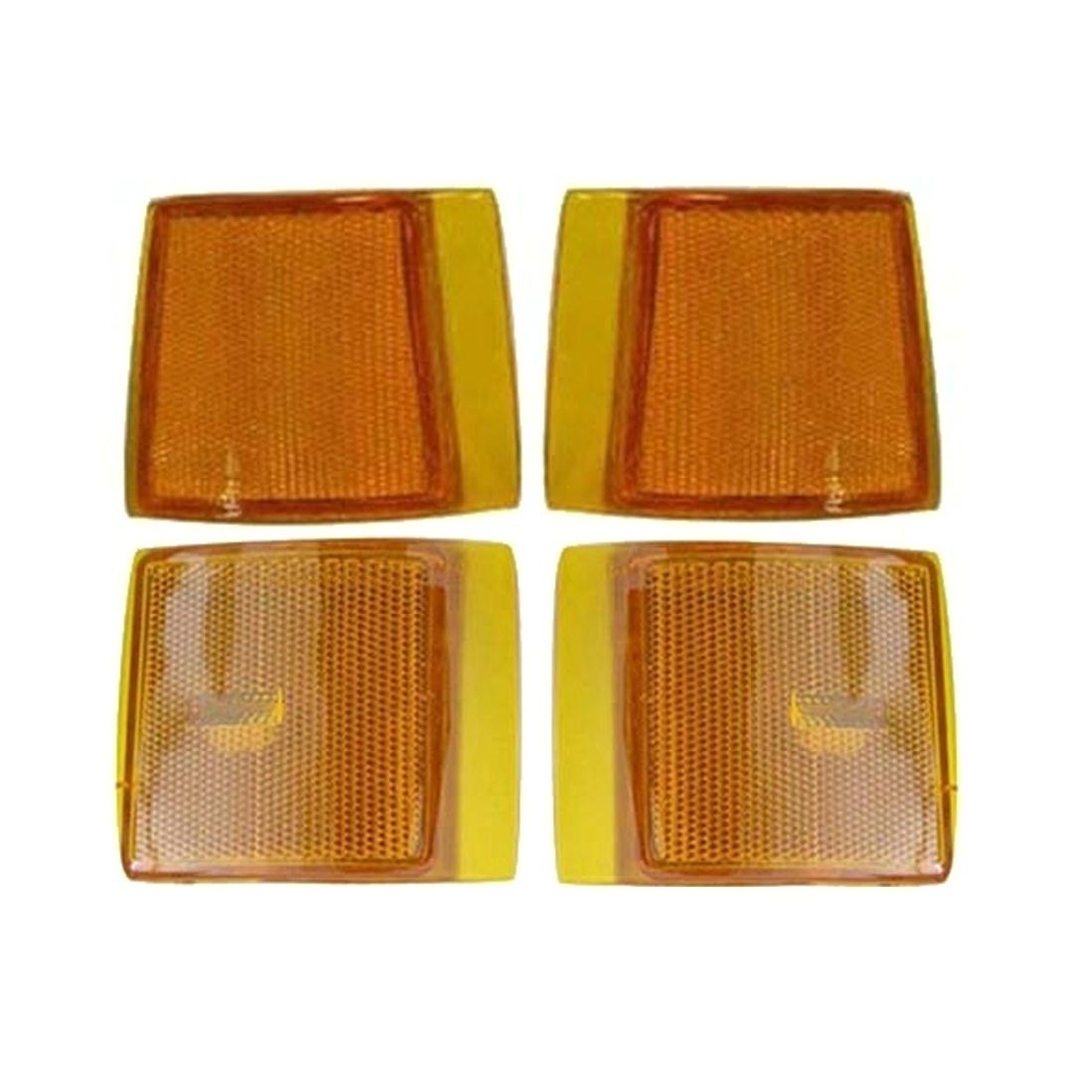 pickup For 1997 C1500 Sierra GT Composite Side Marker Light Upper Lower 4pcs