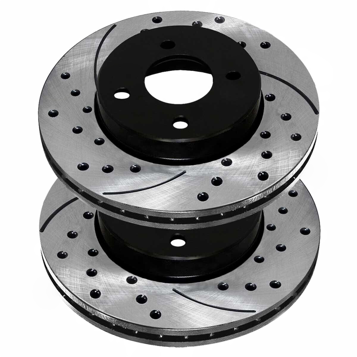 Front Drilled Slotted Brake Rotors Pair 2 For Nissan Cube Sentra Versa 2.0L LR