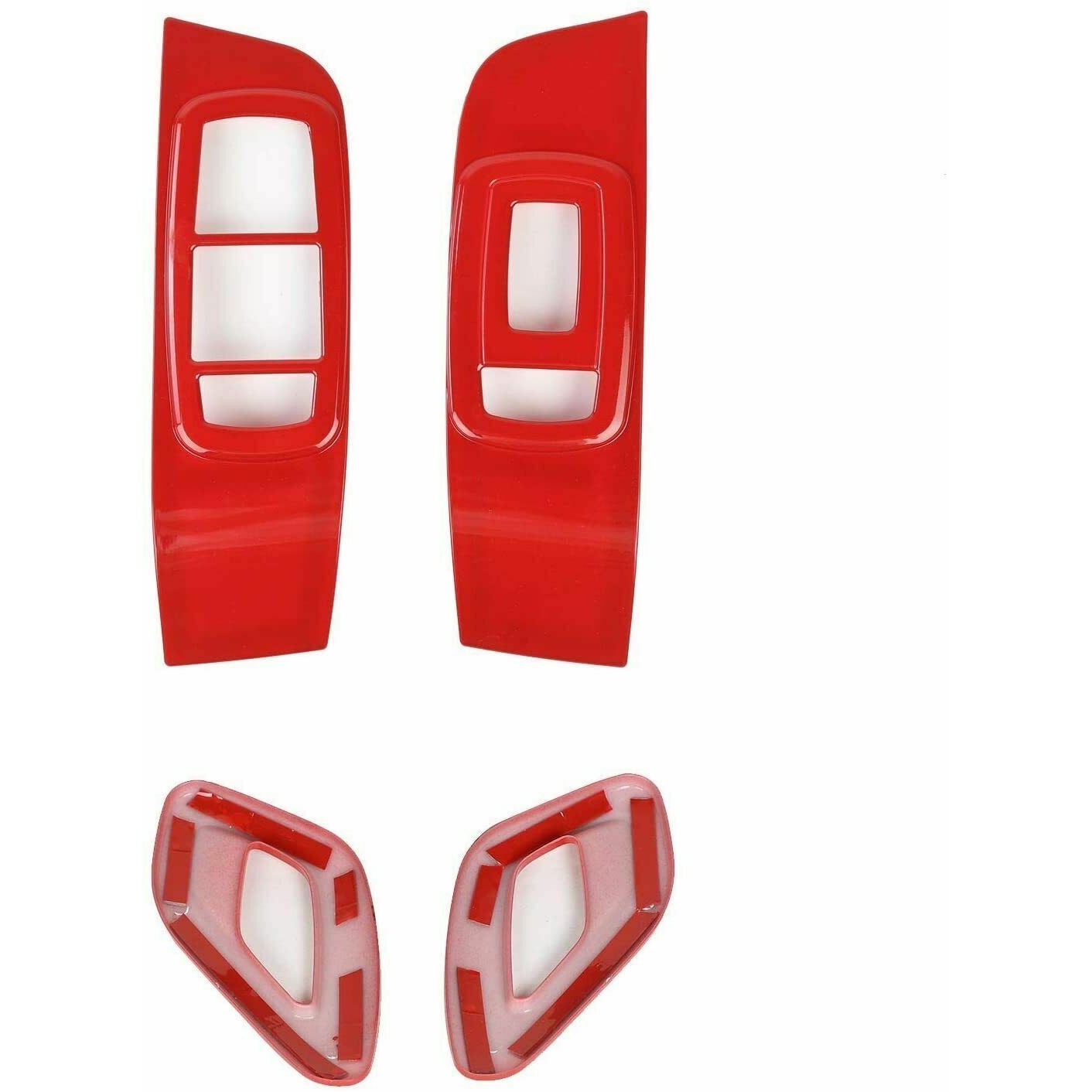 Door Handle & Window Lift Switch Panel Trim Red