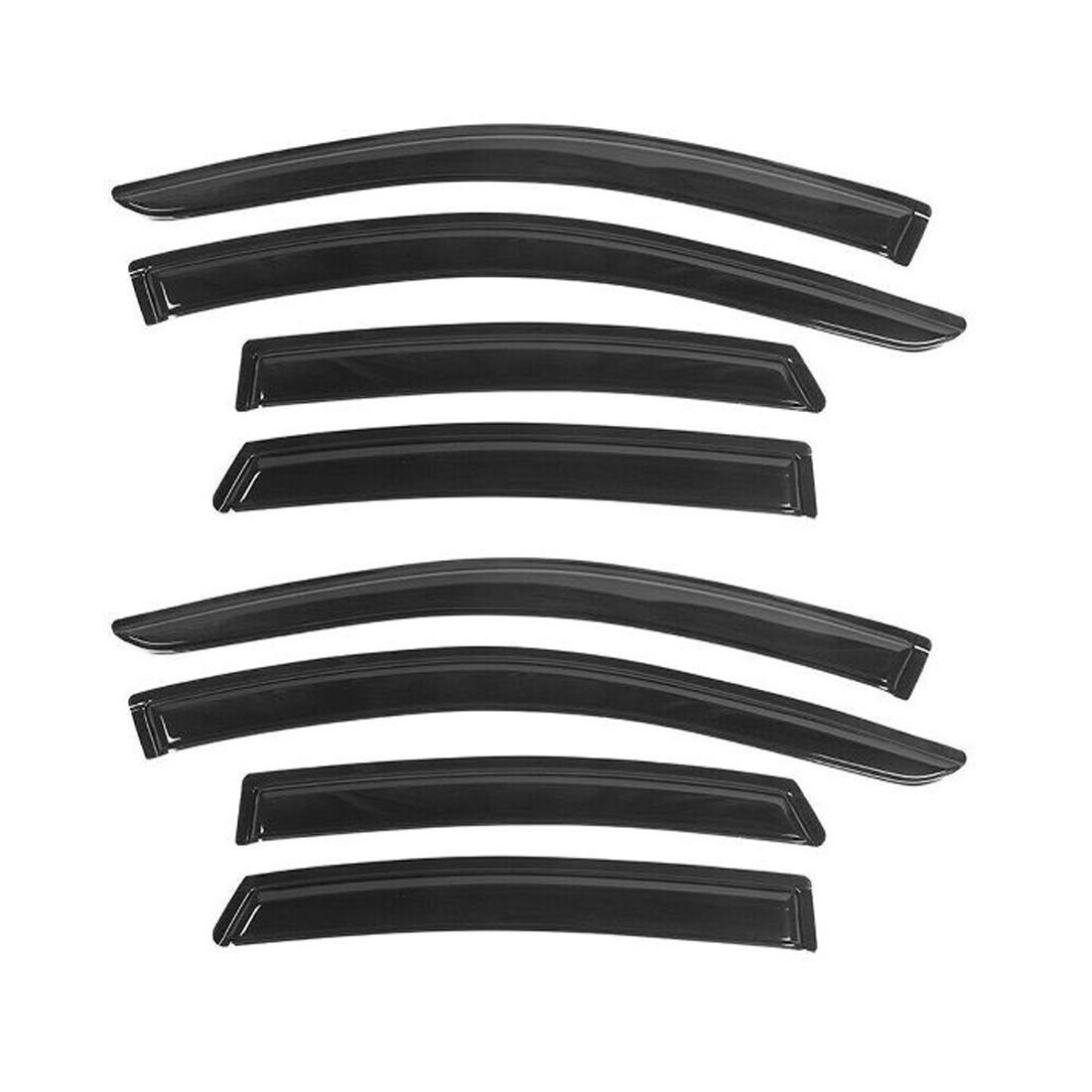 8 PCS - For Nissan 2013-2018 Altima Sedan Window Visors Rain Sun Guard Vent Pieces