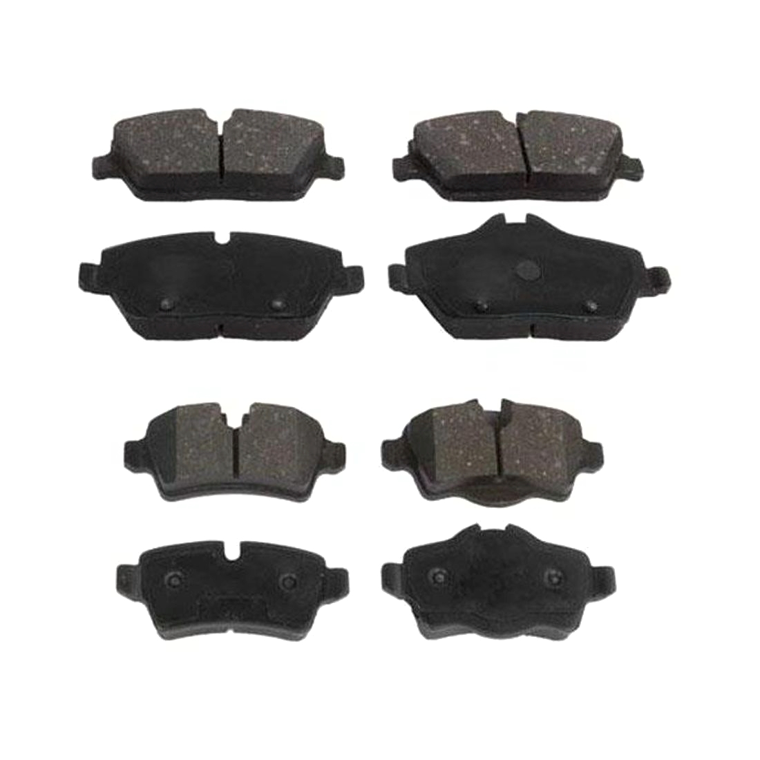For 2011-2012 Mini Cooper All Black Hatchback Front & Rear Ceramic Brake Pads