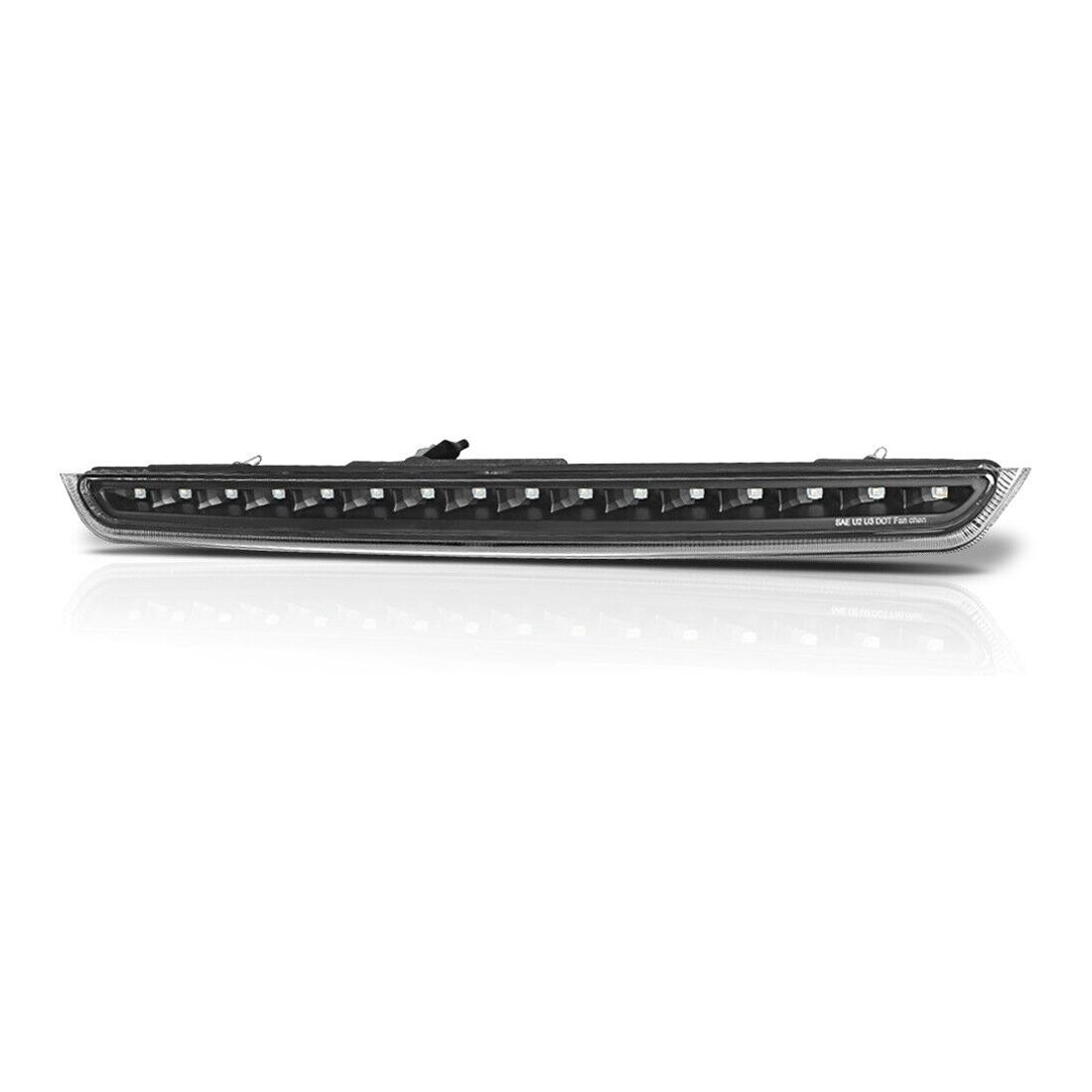 Fits 2007-2014 Suburban/Yukon [Black/Clear] LED Third 3rd Brake Light Tail Lamp