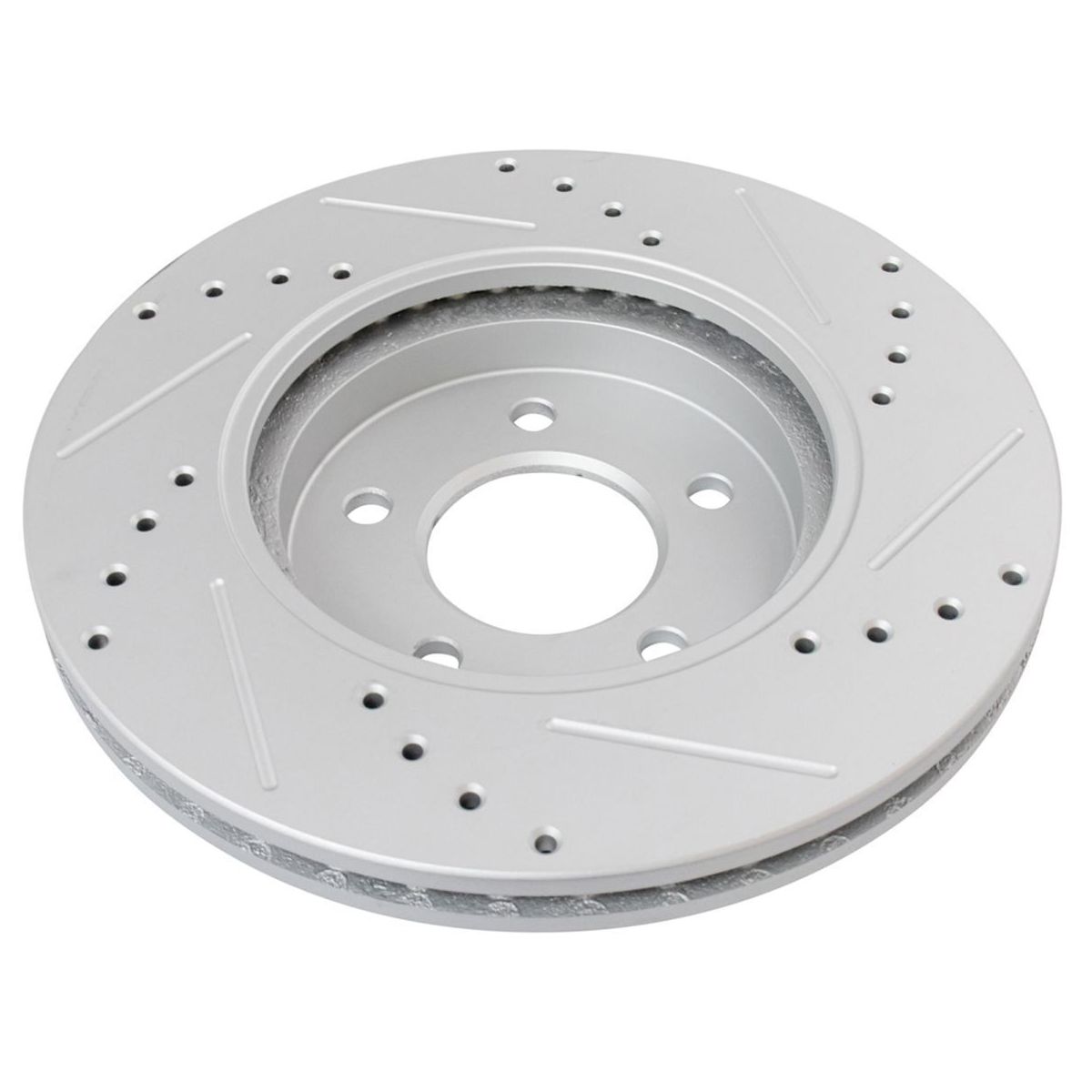 Brake Rotor Drilled & Slotted Zinc Coated & Posi Semi-Metallic Pad Front Set