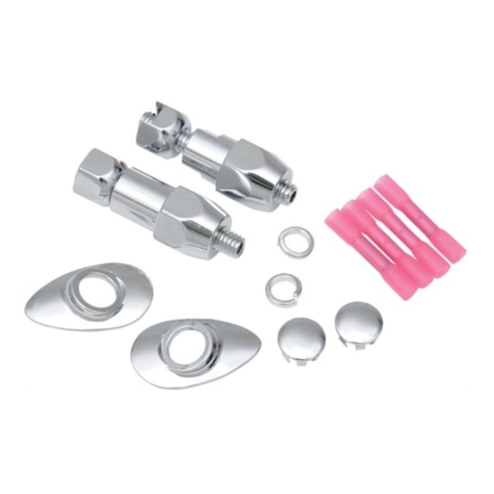 Rear Turn Signal Relocation Kit Chrome Harley Softail Standard Fat Boy Springer