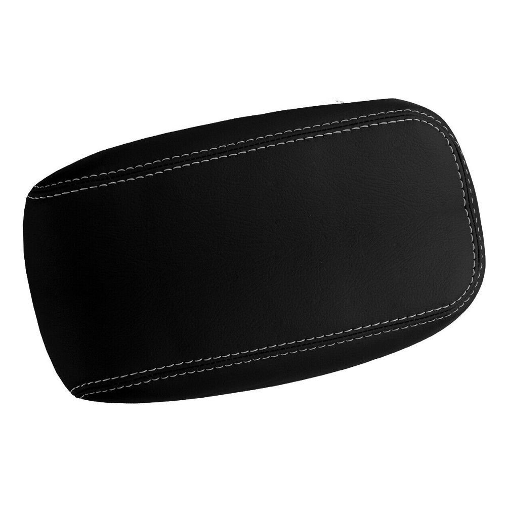 Console Lid Armrest Cover Leather For Hummer 06-10 H3 Sport Utility Gray Stitch