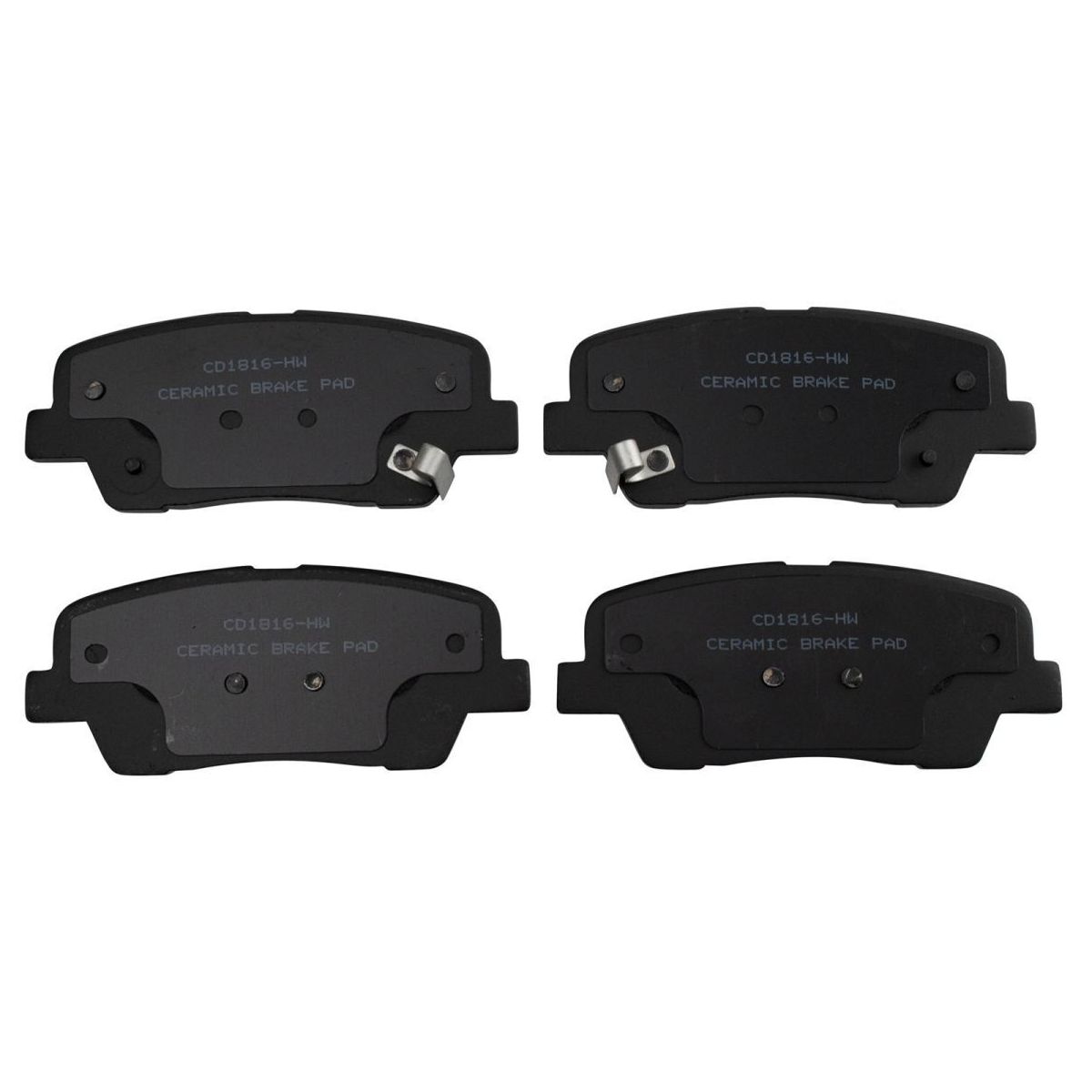 For 2017-2018 Hyundai Santa Fe Sport Rear Ceramic Brake Pad & Coated Rotor Kit