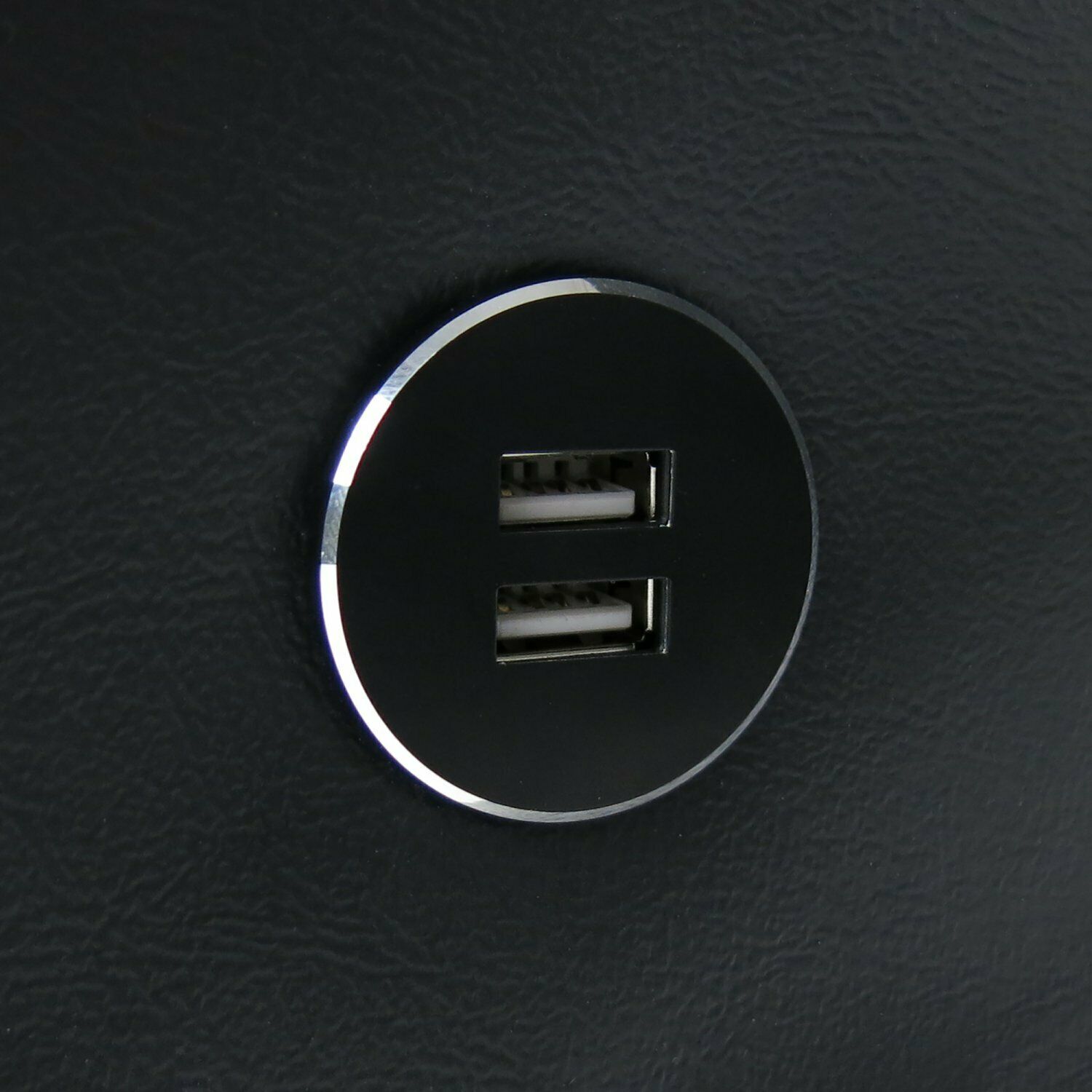 3 Sets Of - Black Dash Mount Dual Port USB Charger - Replaces Cigarette Lighter