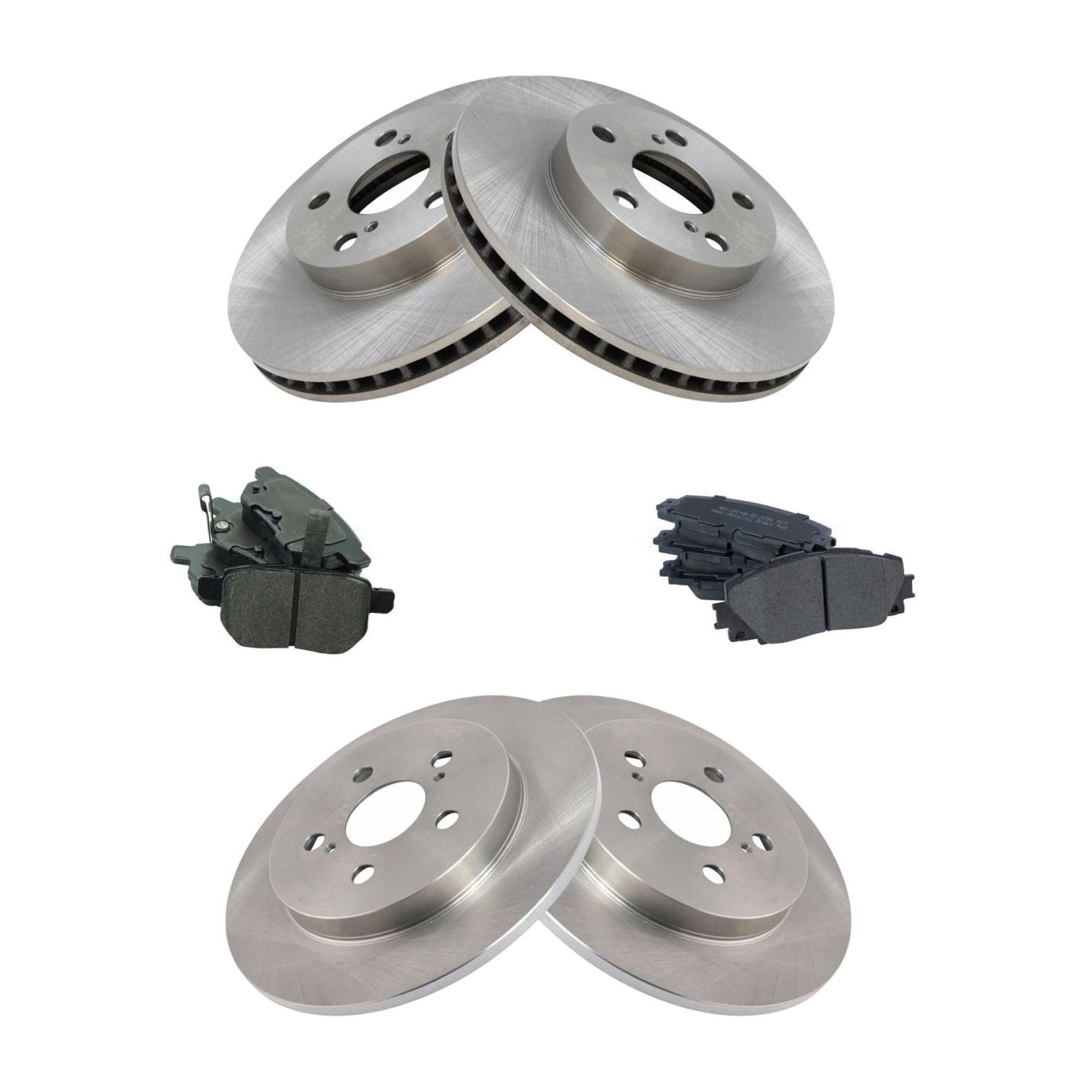 For 2015 Prius One Hatchback Front Rear Semi-Metallic Brake Pad Rotor & Kit