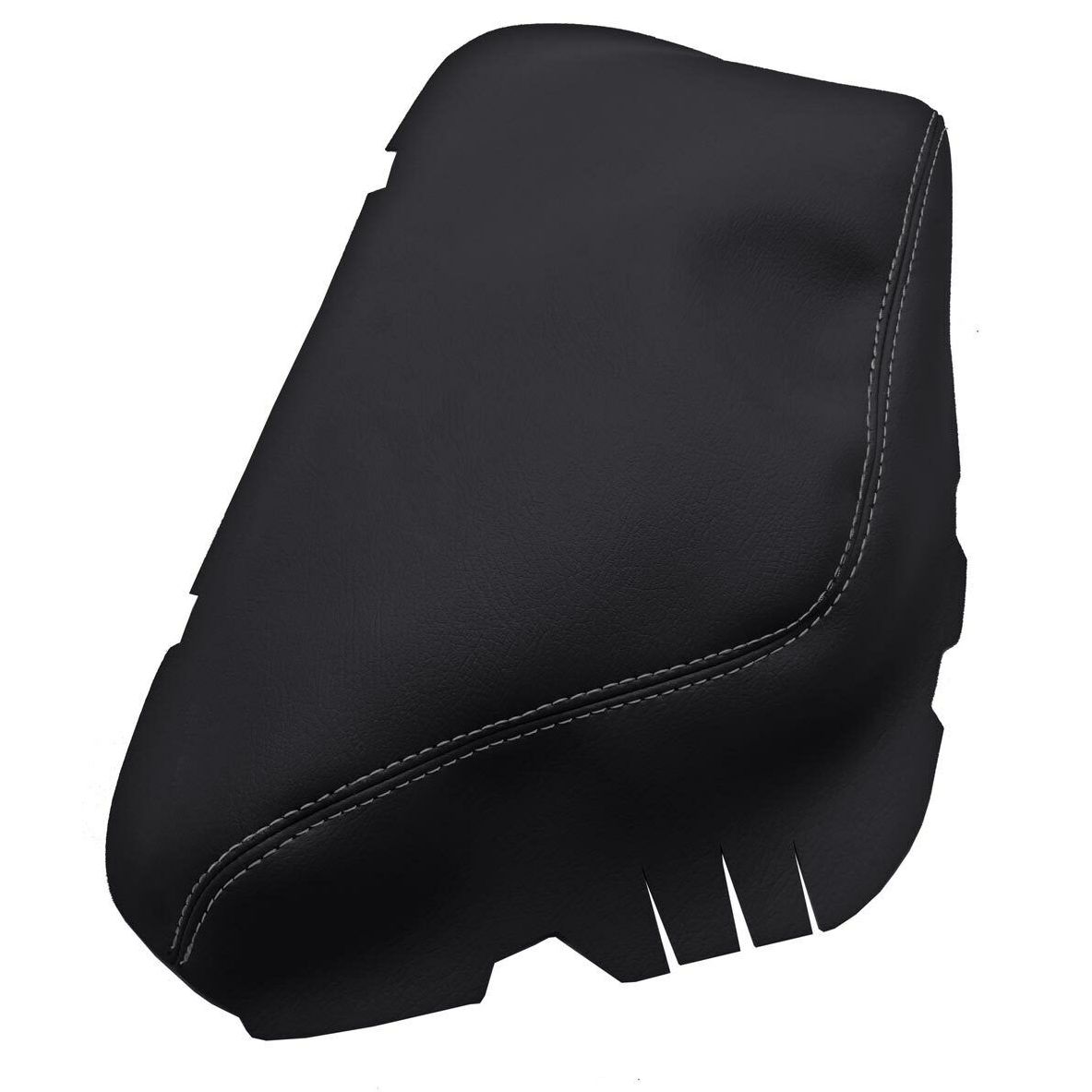 Console Lid Armrest Cover PVC Leather For Dodge Challenger 2015-2020 Gray Stitch