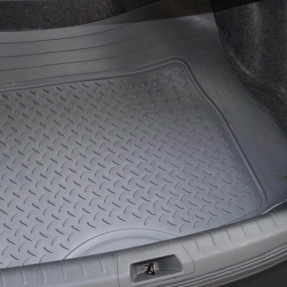 Black Rubber Trunk Mat For 1998-2017 Accord Coupe Cars Universal Trim To Liner